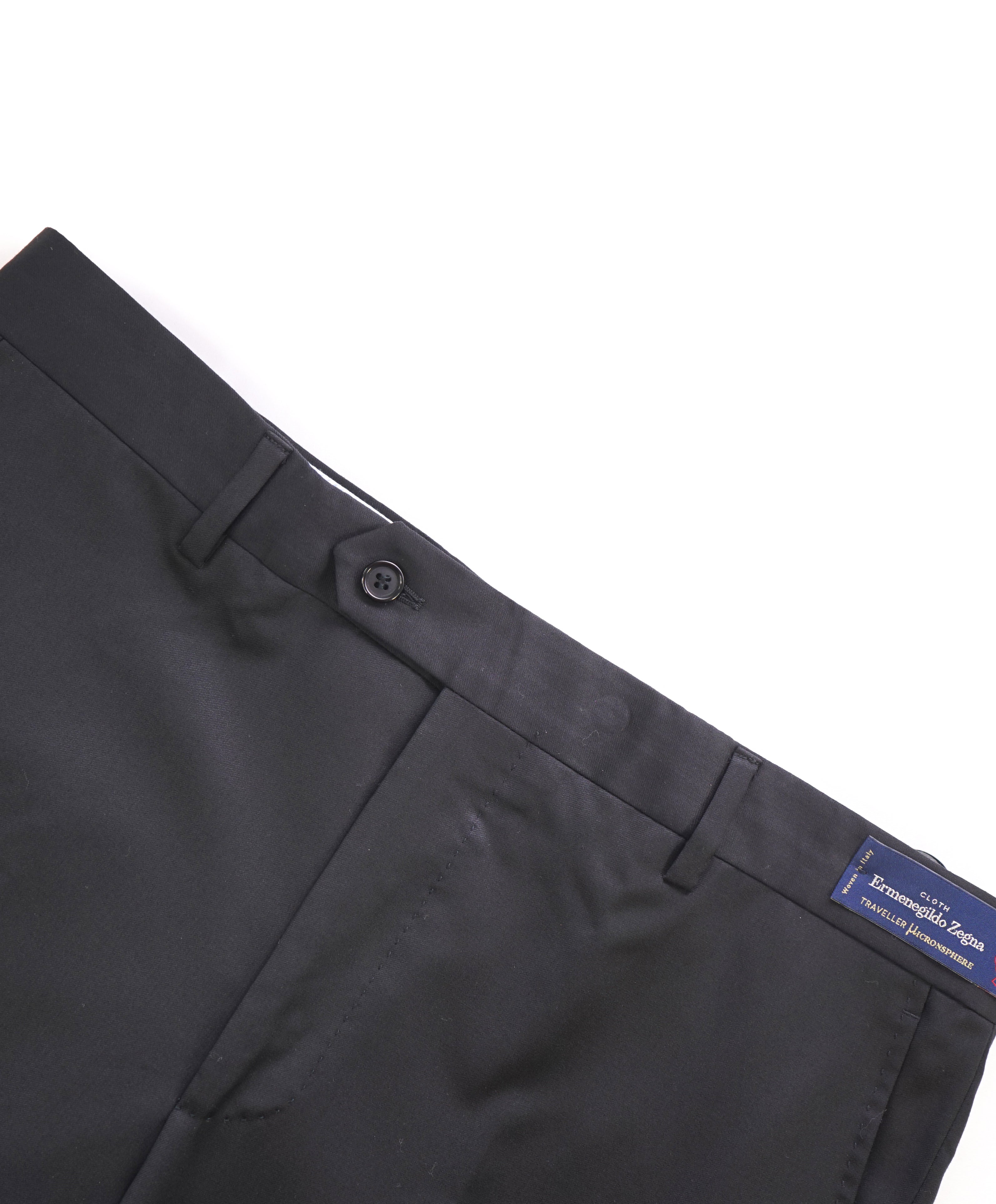 ERMENEGILDO ZEGNA - By SAKS FIFTH AVENUE Flat Front Dress Pants - 34W 32L