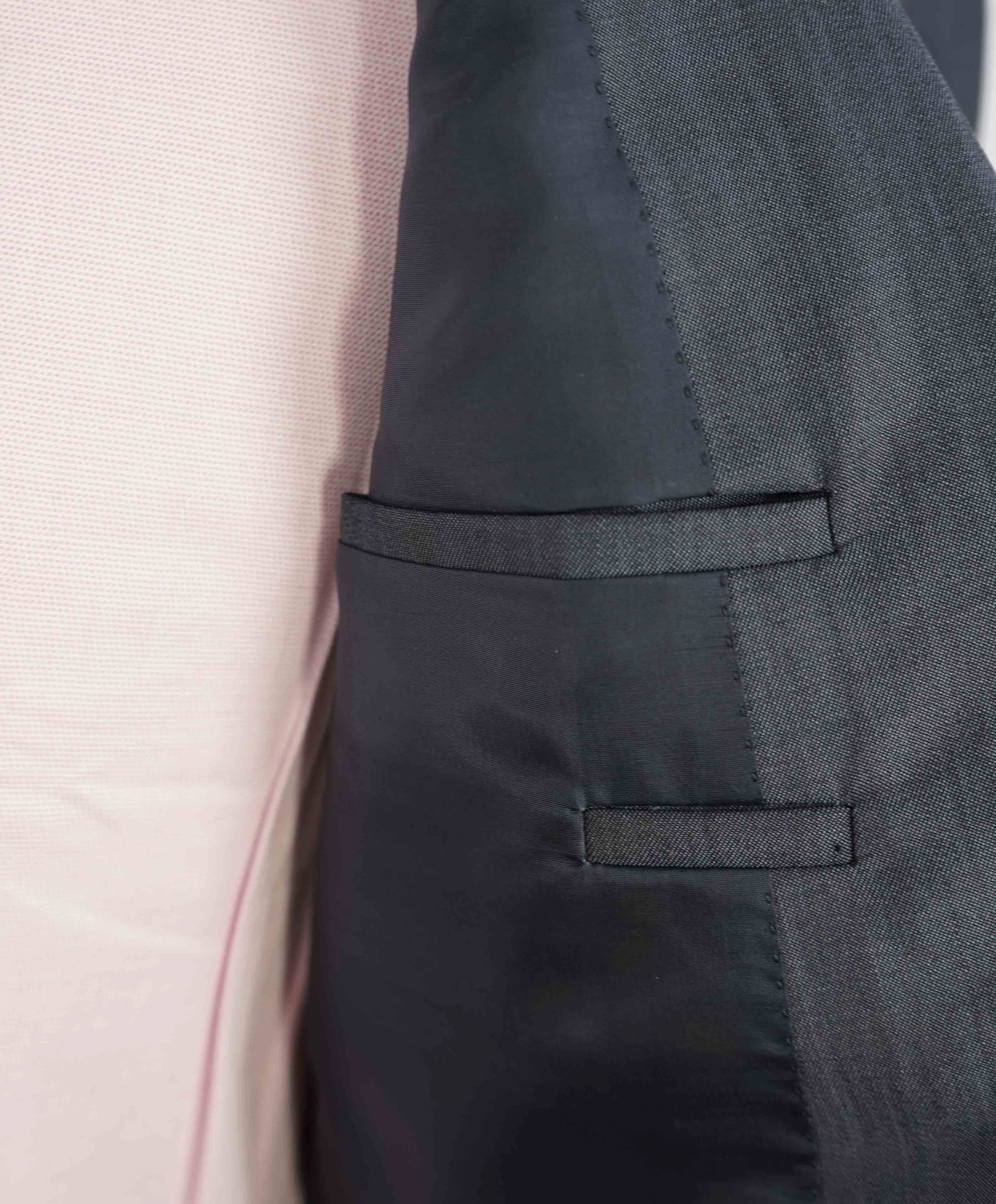 $995 Z ZEGNA - Steel Blue Sharkskin *WOOL / MOHAIR* Blazer - 40R