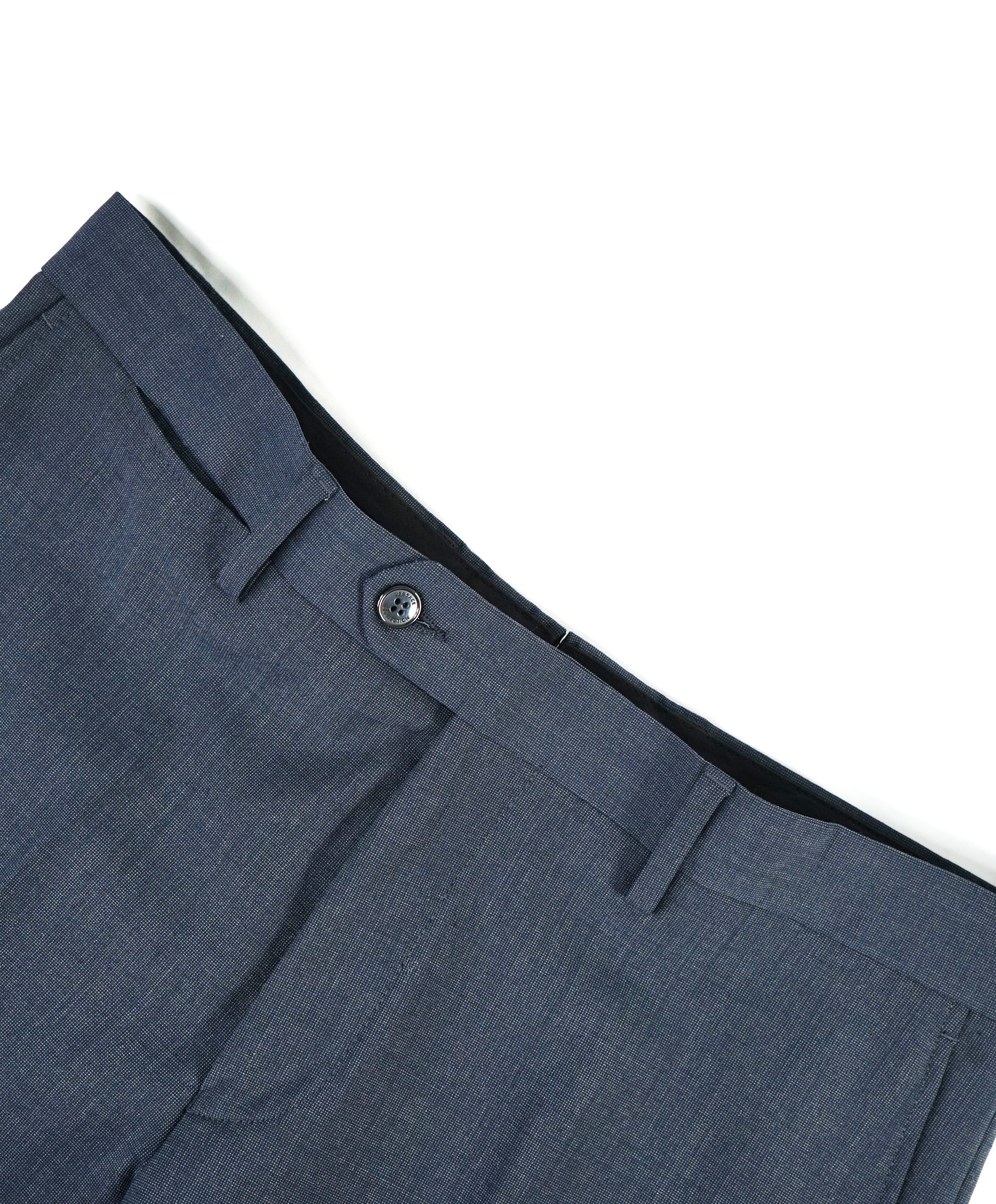VERSACE COLLECTION - Green / Blue Textured Wool Dress Pants - 34W (50 EU)