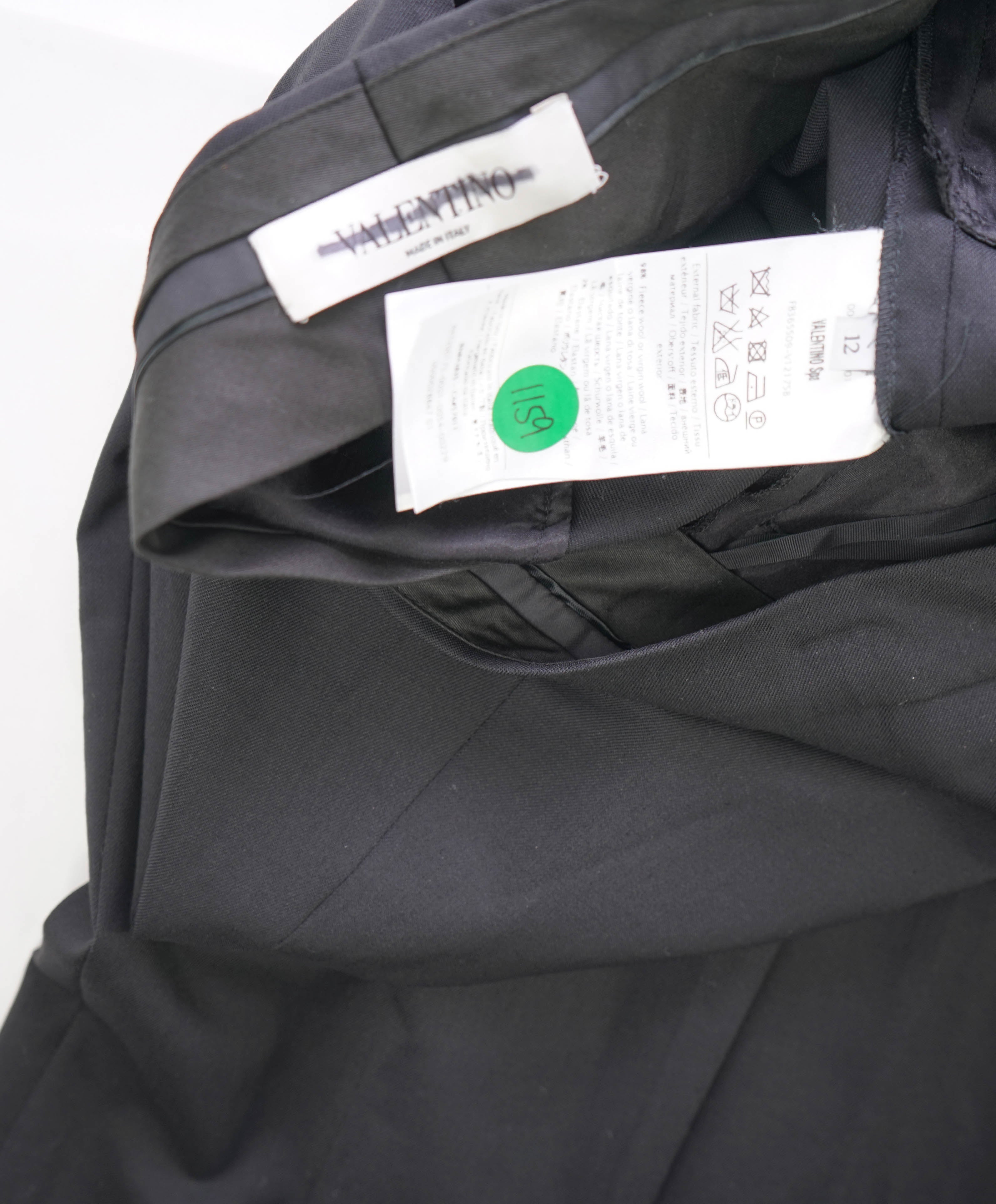 VALENTINO - Wool / Elastane Button Fly VLTN Single Pleat Dress Pants - 34W (50EU)