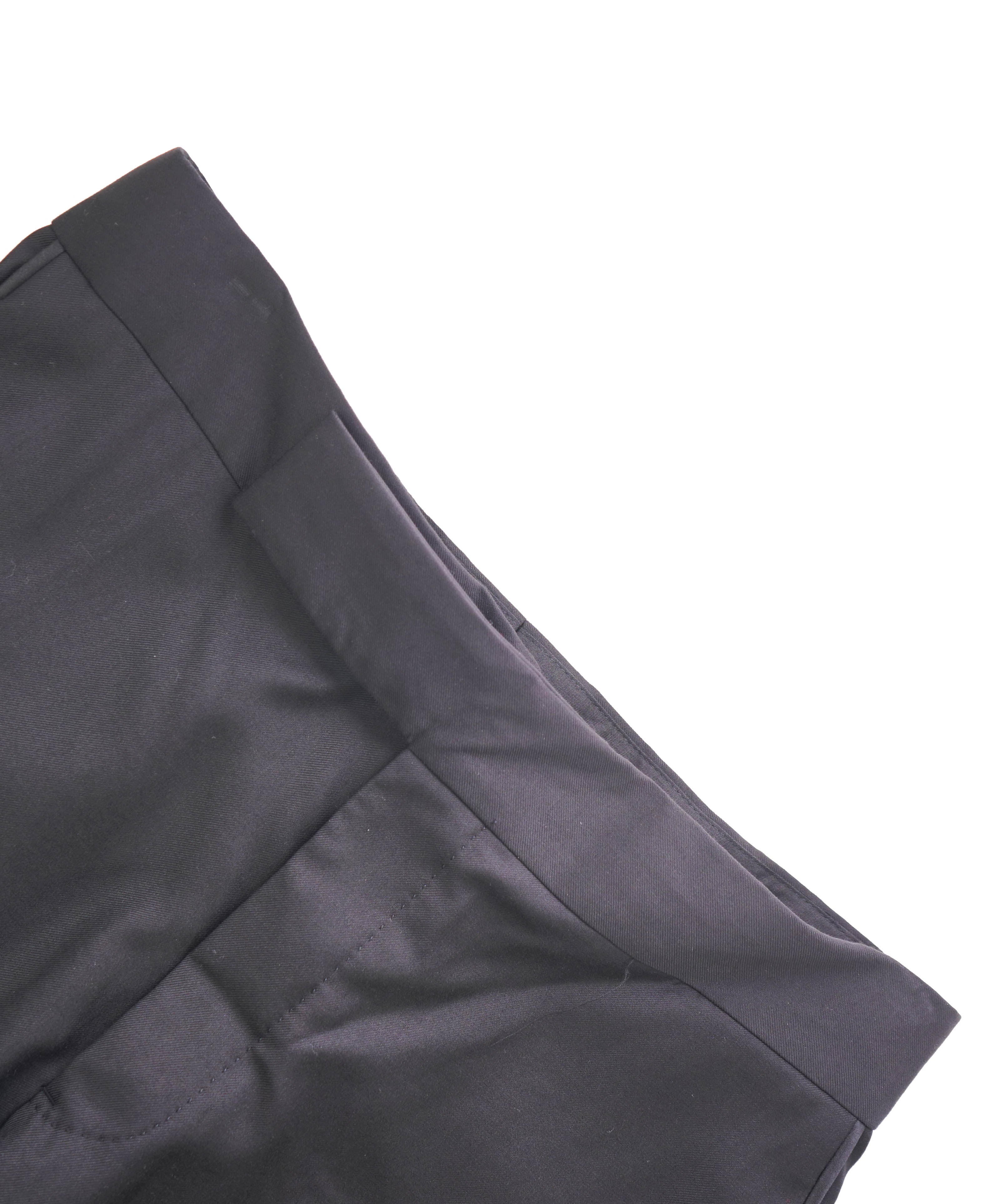 EMPORIO ARMANI - Black *Closet Staple* Flat Front Tuxedo Dinner Pants - 32W (48 EU)
