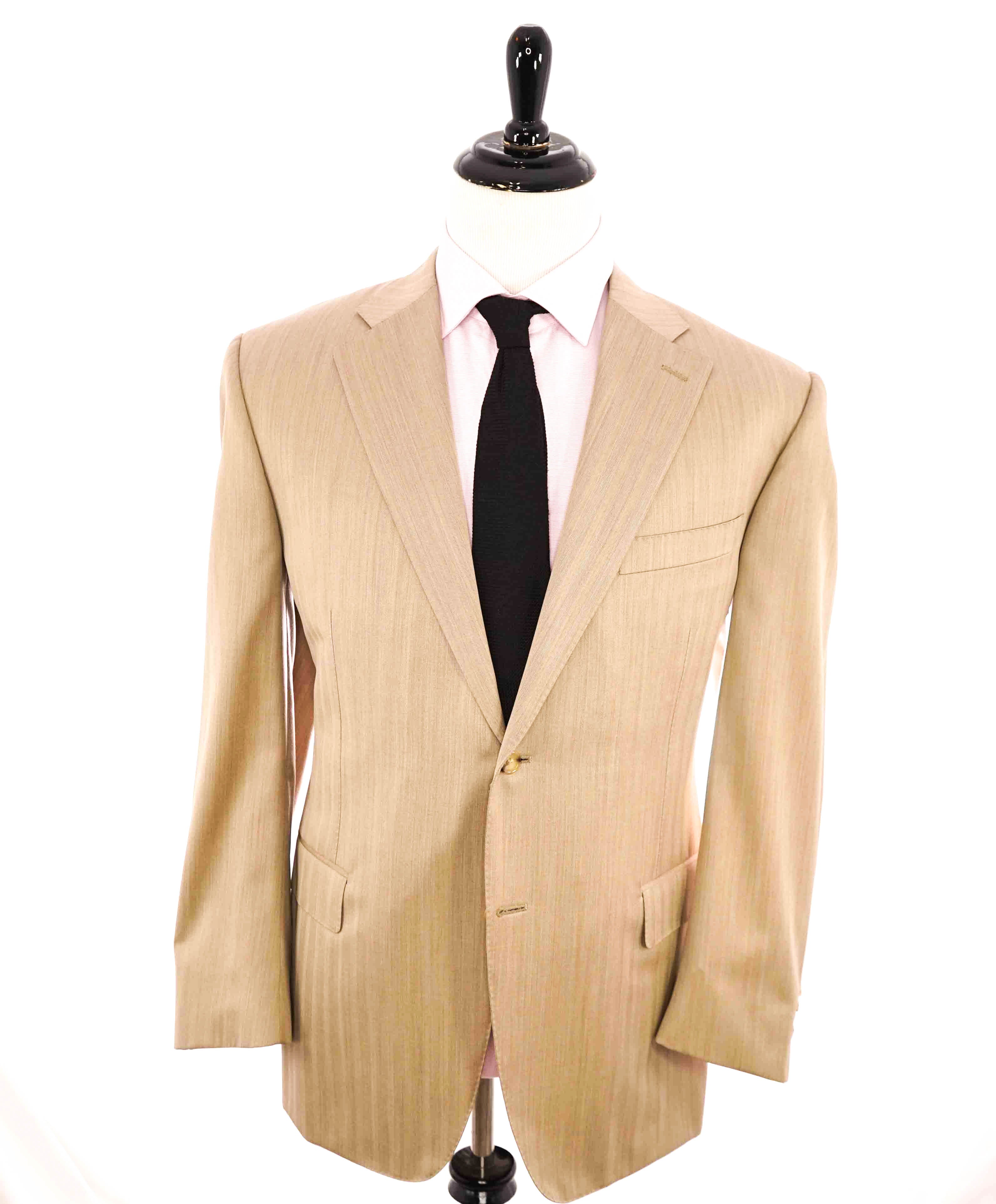 $3,000 *CANALI EXCLUSIVE* - PREMIUM Collection Super 150's Beige Suit - 46R