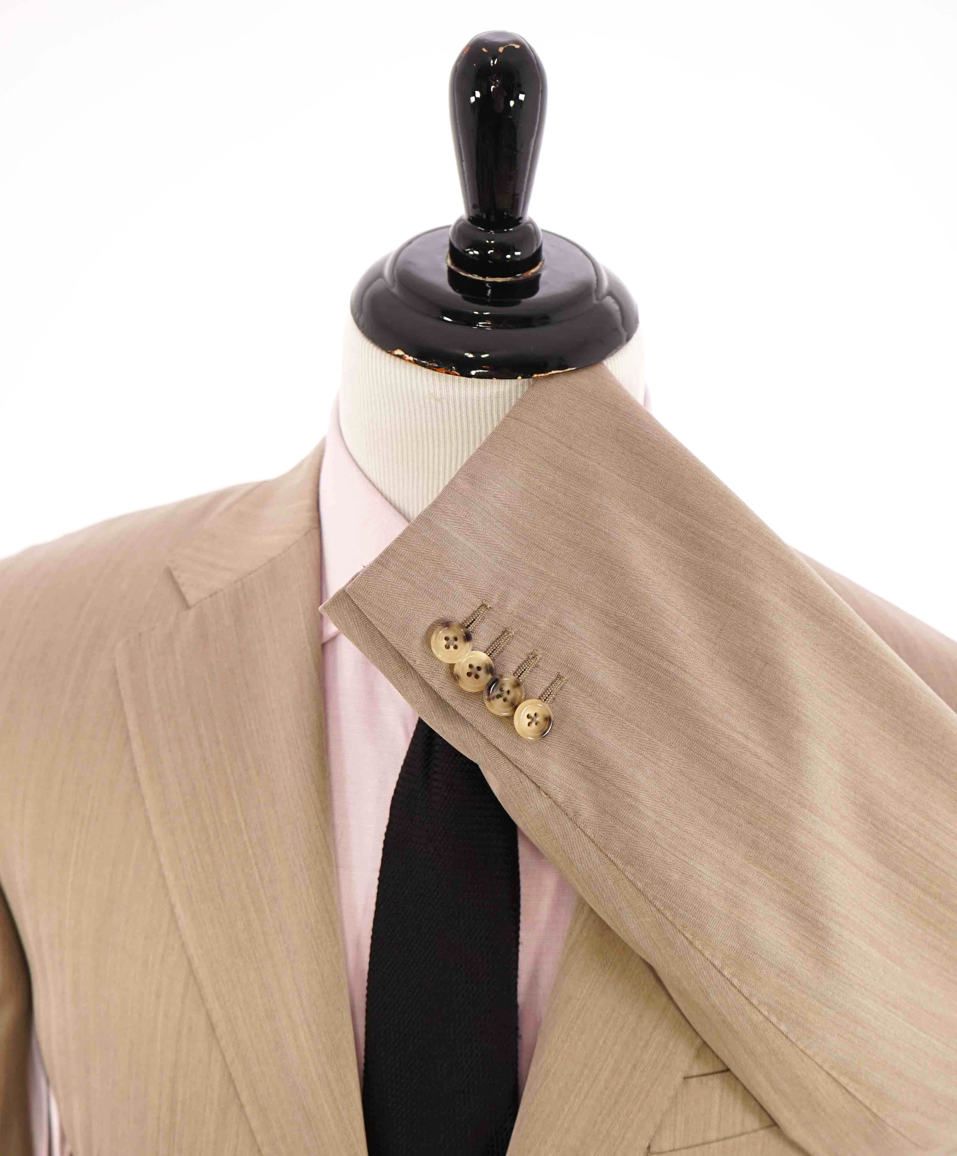 $3,000 *CANALI EXCLUSIVE* - PREMIUM Collection Super 150's Beige Suit - 46R
