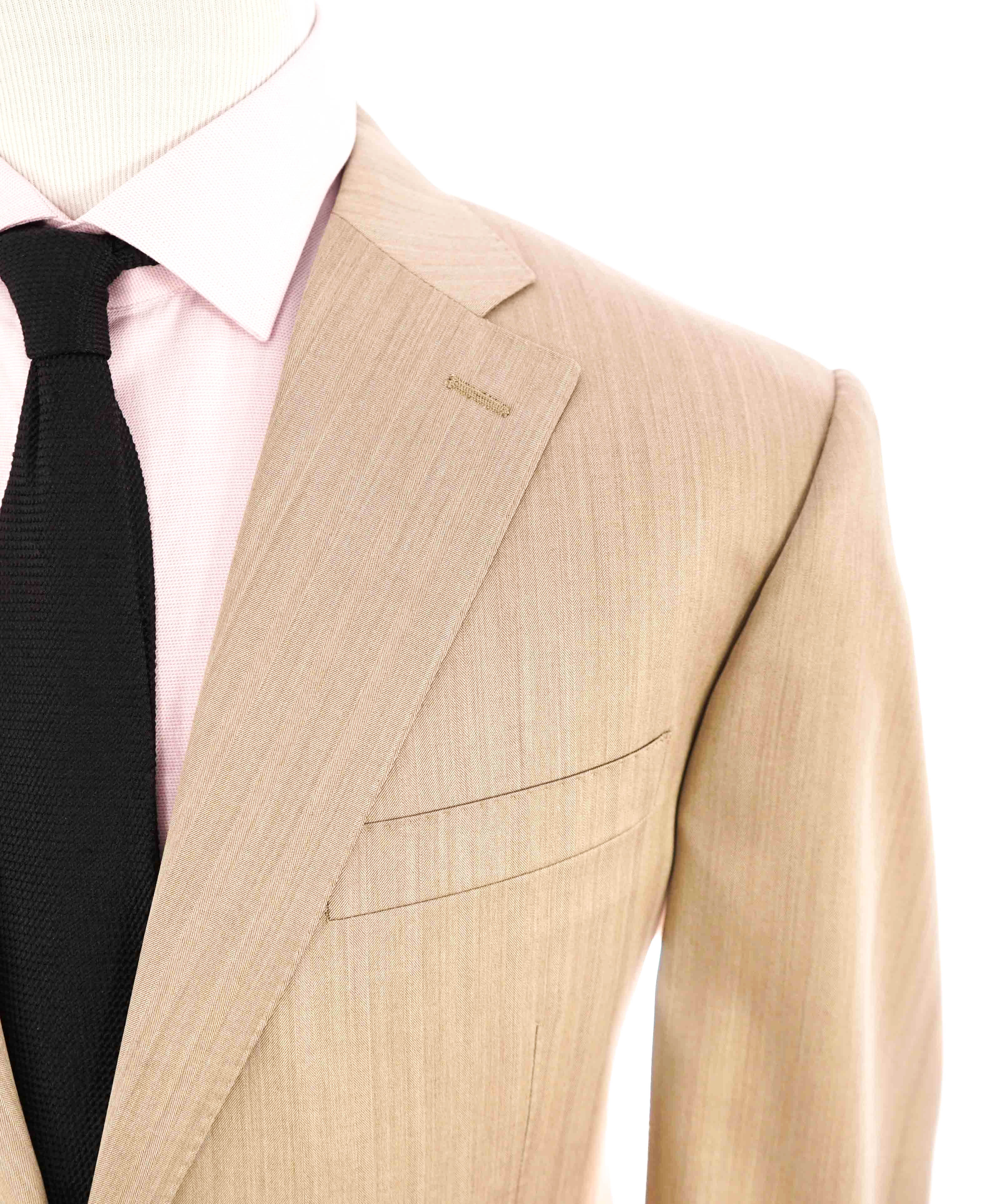 $3,000 *CANALI EXCLUSIVE* - PREMIUM Collection Super 150's Beige Suit - 46R