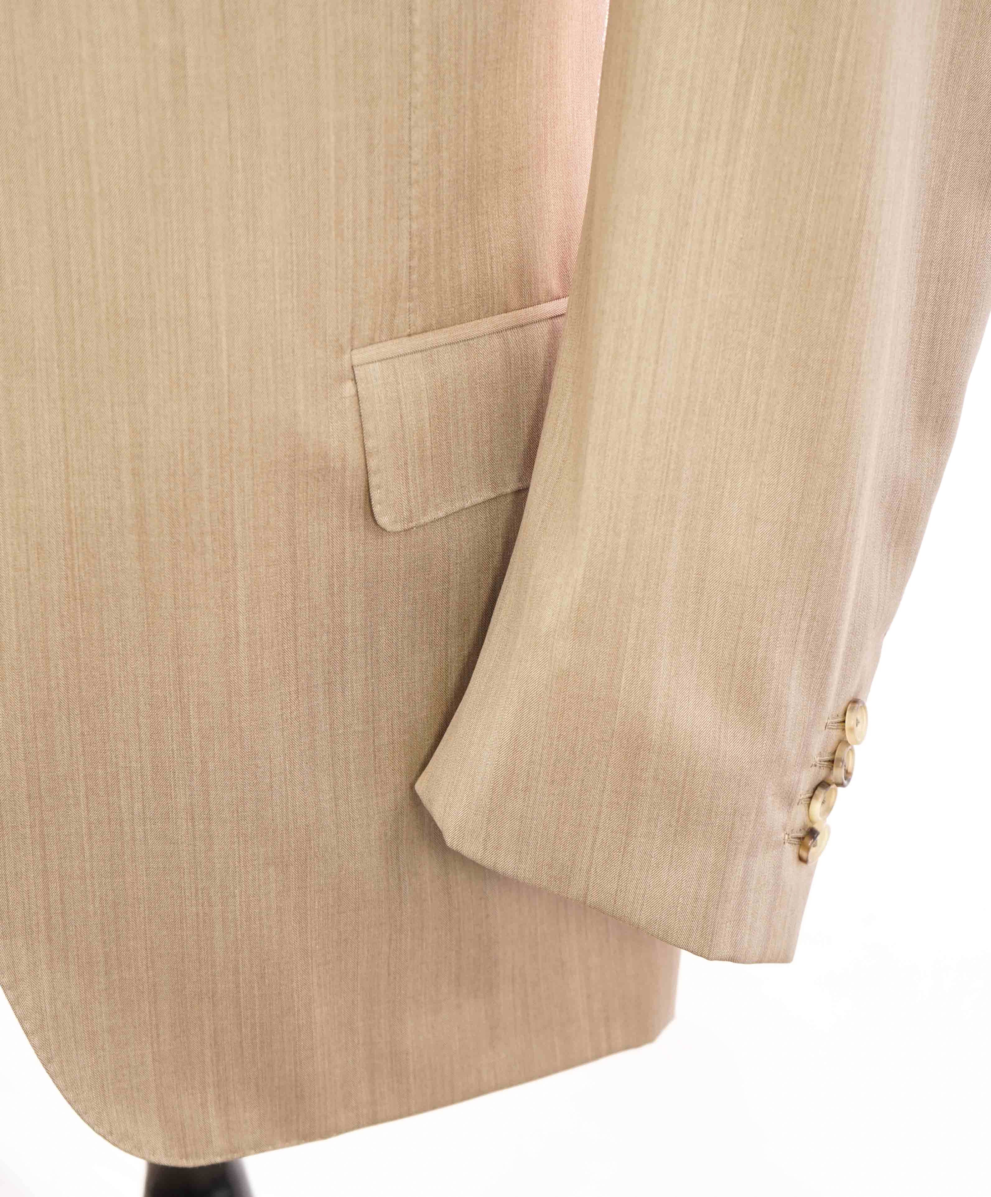 $3,000 *CANALI EXCLUSIVE* - PREMIUM Collection Super 150's Beige Suit - 46R