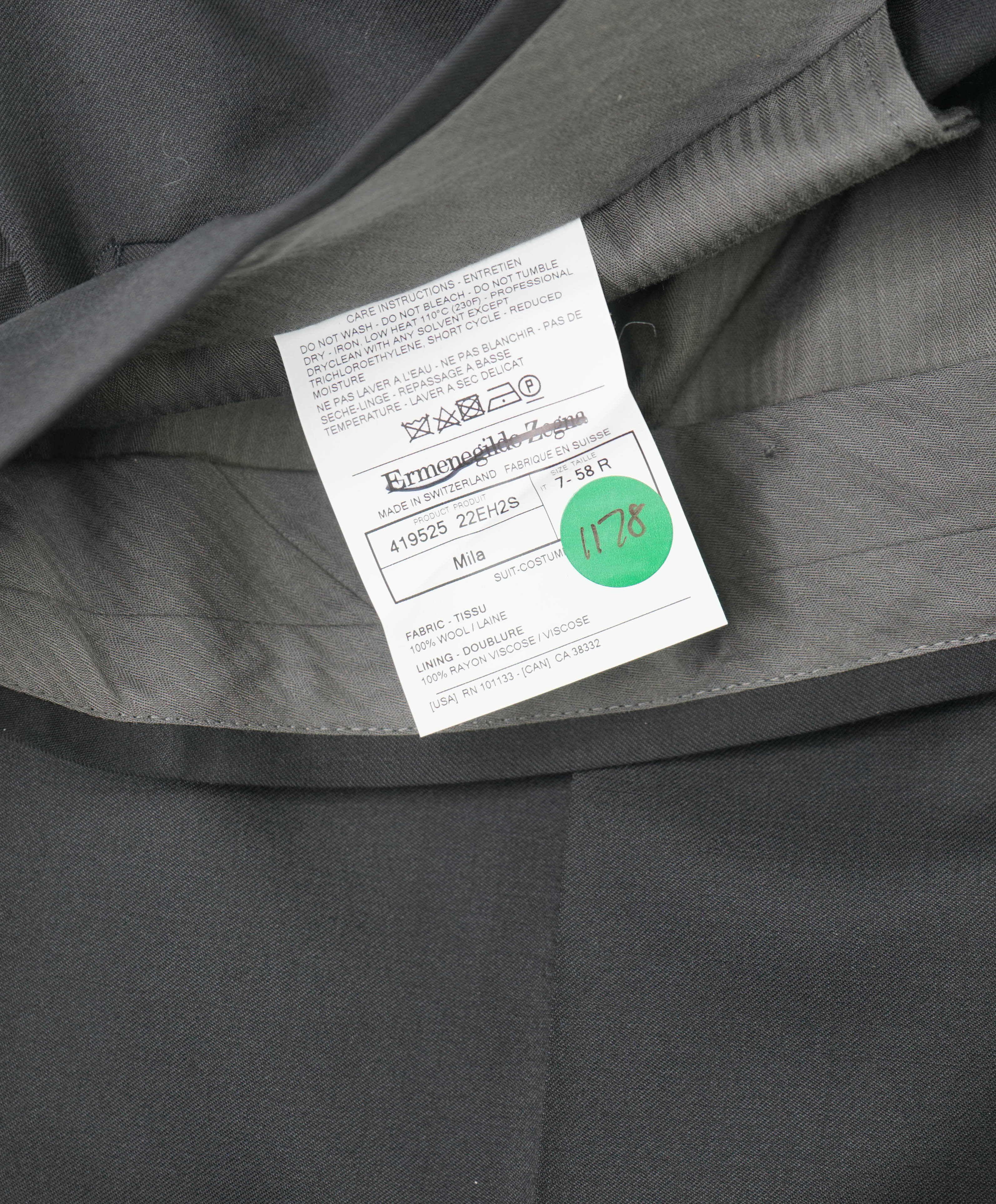 ERMENEGILDO ZEGNA - "MILA" Black Tuxedo Premium Dress Dinner Pants - 40W (58EU)