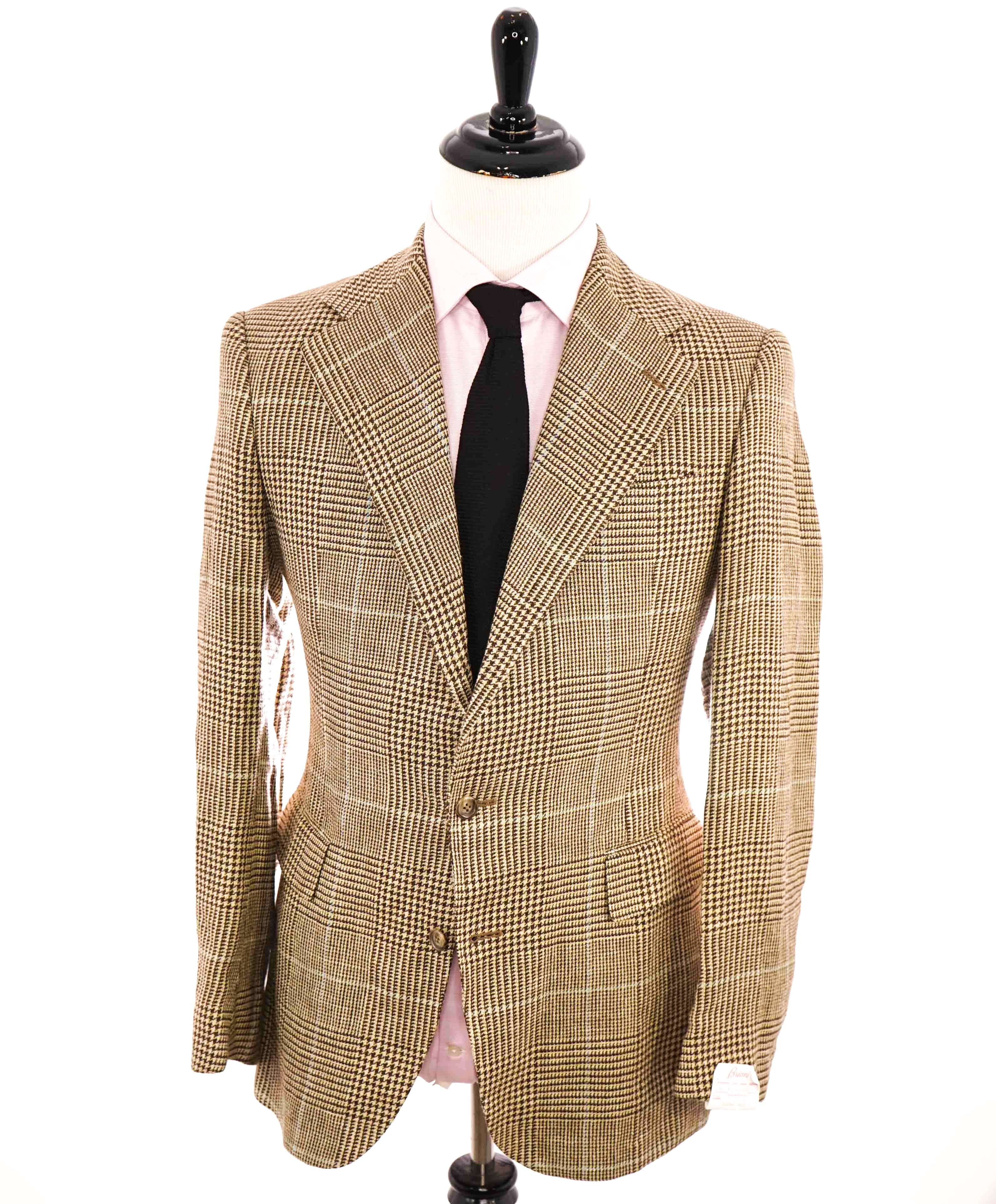 $5,495 BRIONI -"PARLAMENTO" BROWN/BLUE Light Wool Blazer Italy - 36L NWD