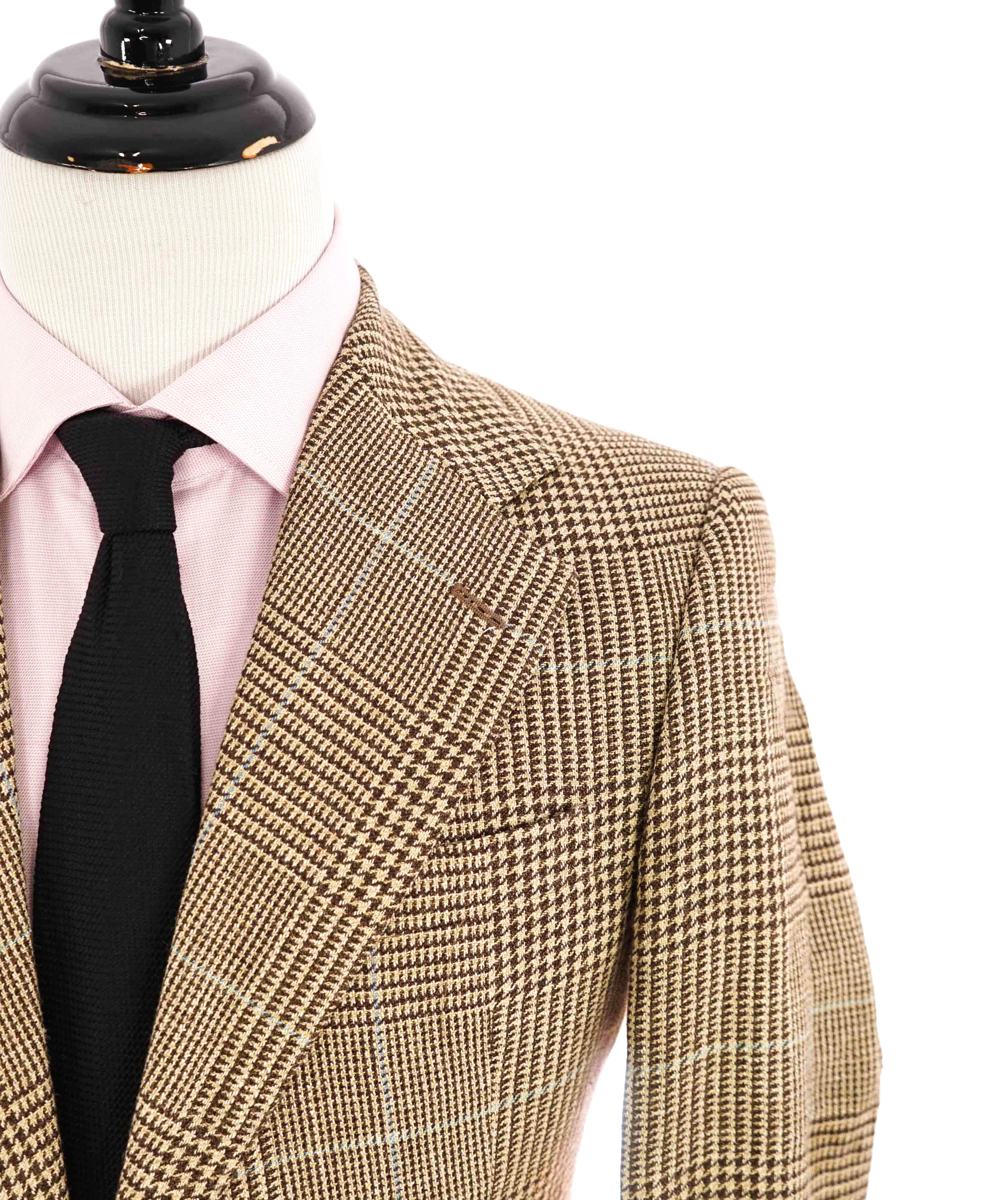 $5,495 BRIONI -"PARLAMENTO" BROWN/BLUE Light Wool Blazer Italy - 42L NWD