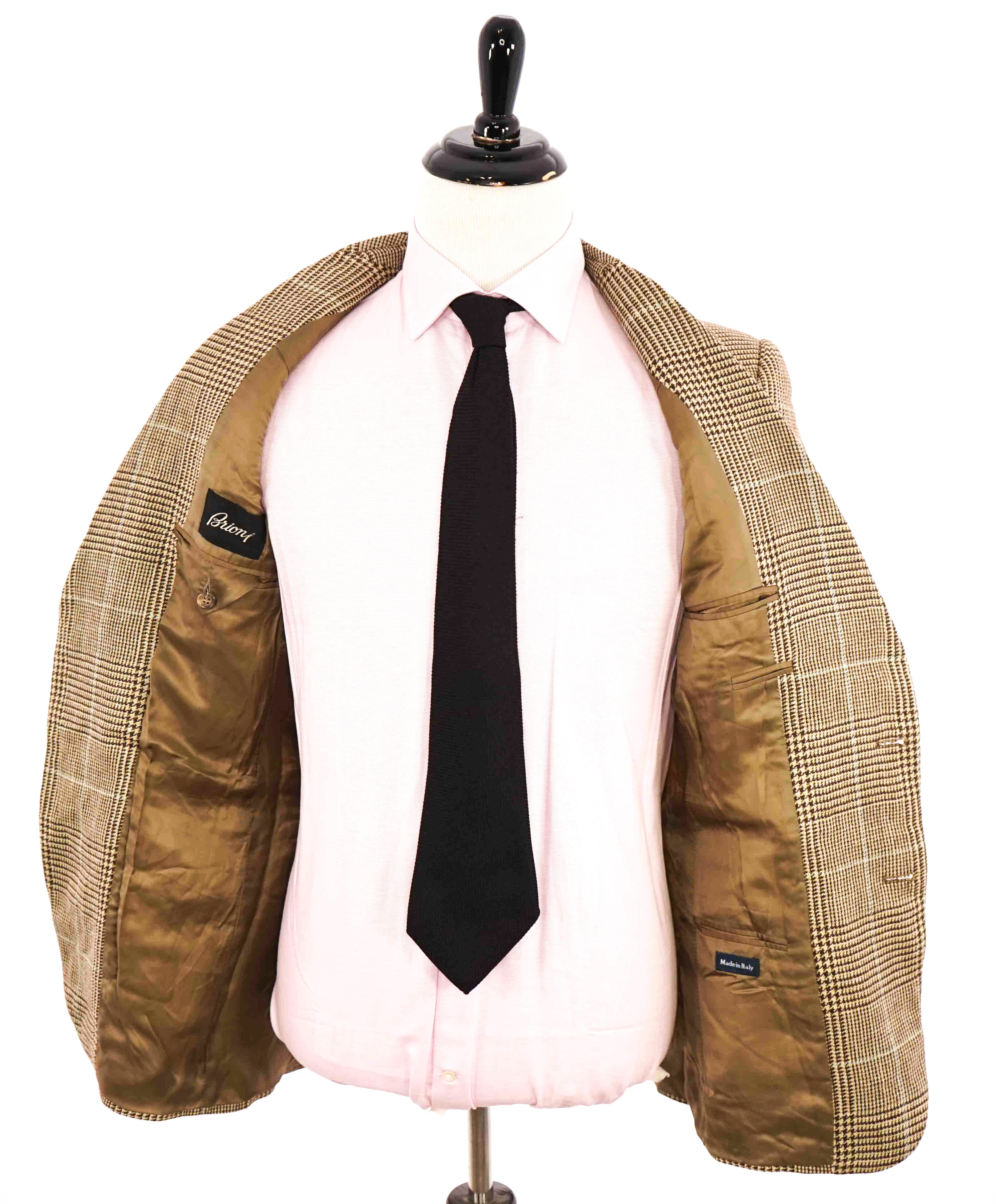 $5,495 BRIONI -"PARLAMENTO" BROWN/BLUE Light Wool Blazer Italy - 42L NWD