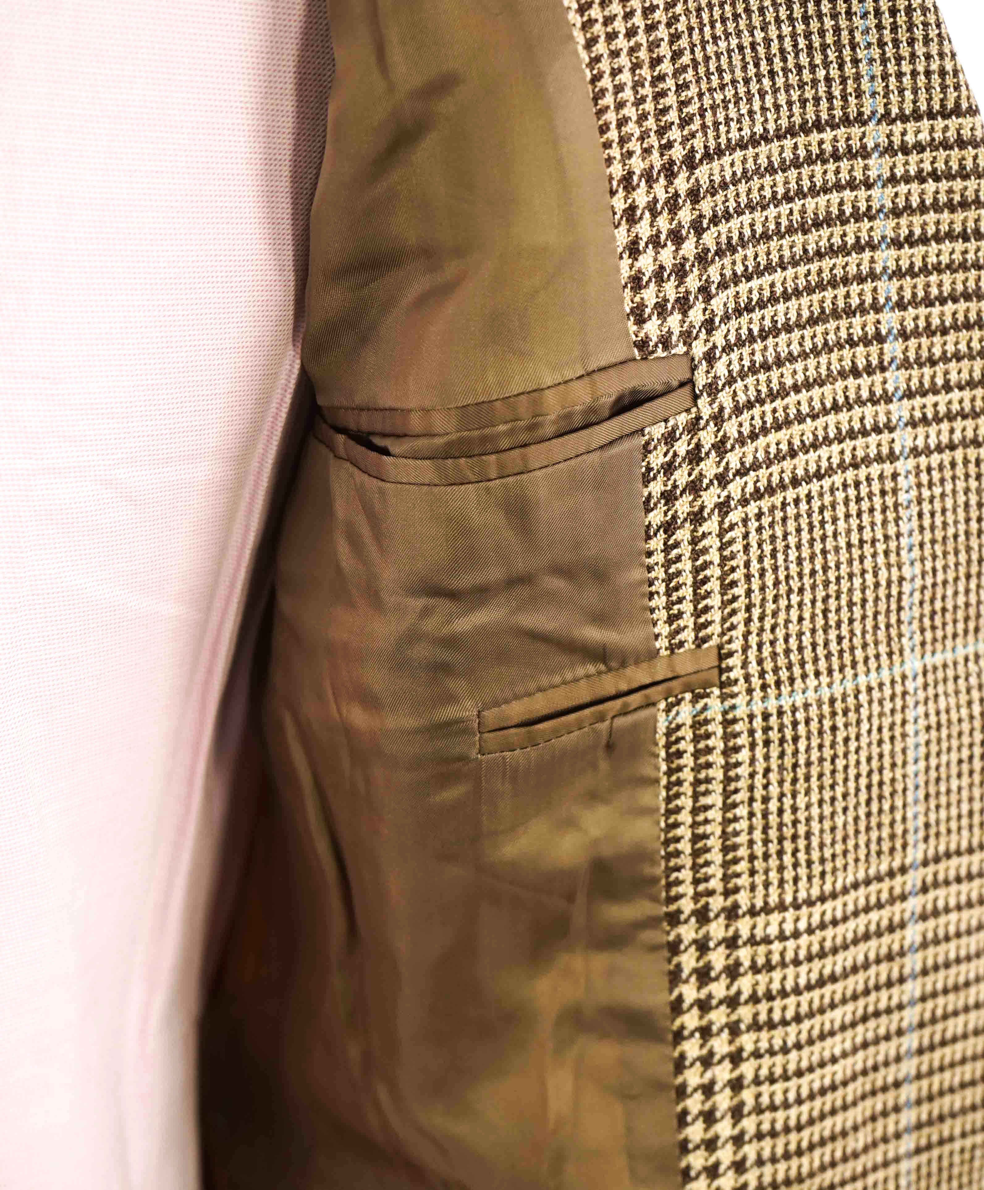 $5,495 BRIONI -"PARLAMENTO" BROWN/BLUE Light Wool Blazer Italy - 42L NWD