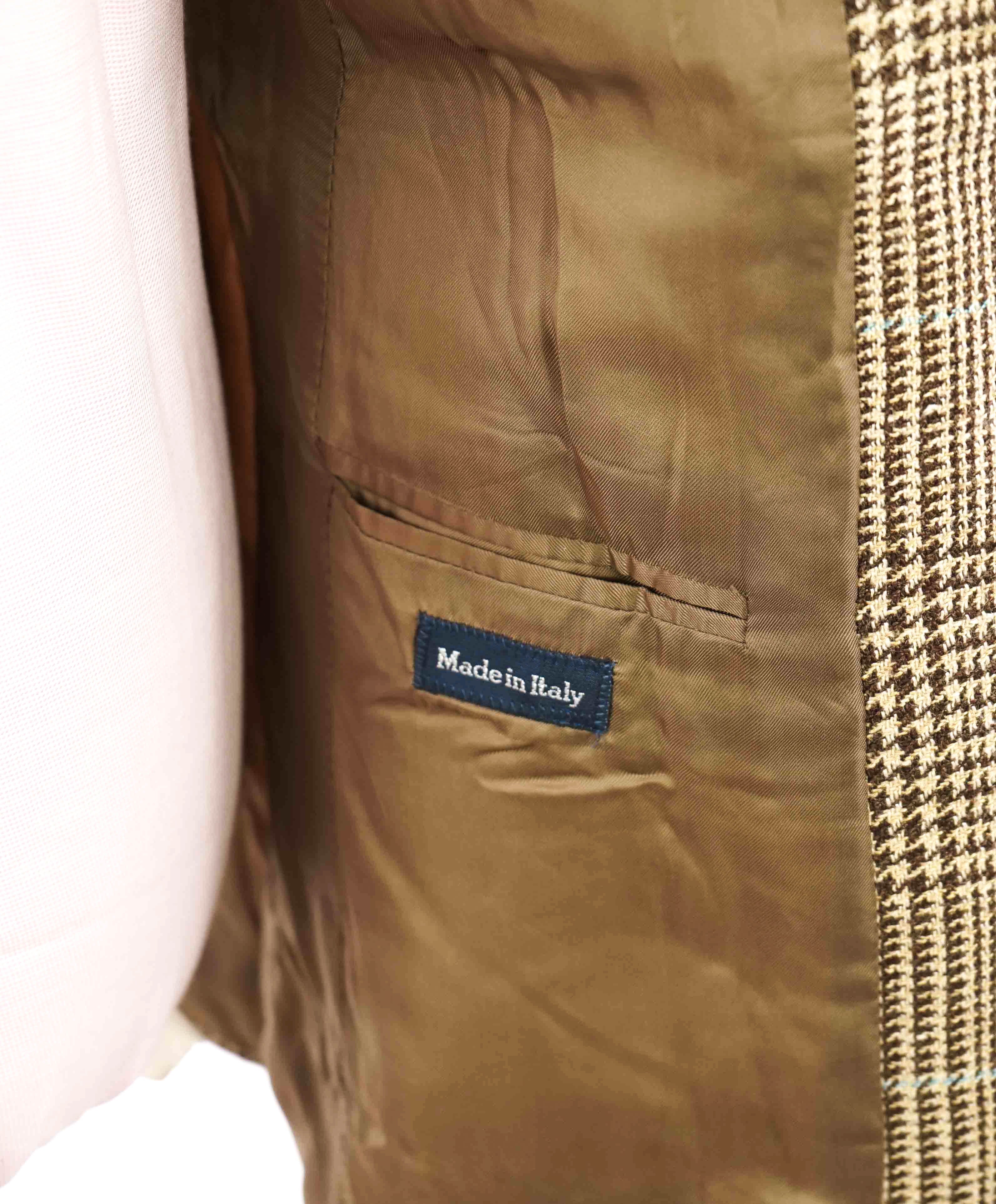 $5,495 BRIONI -"PARLAMENTO" BROWN/BLUE Light Wool Blazer Italy - 36L NWD