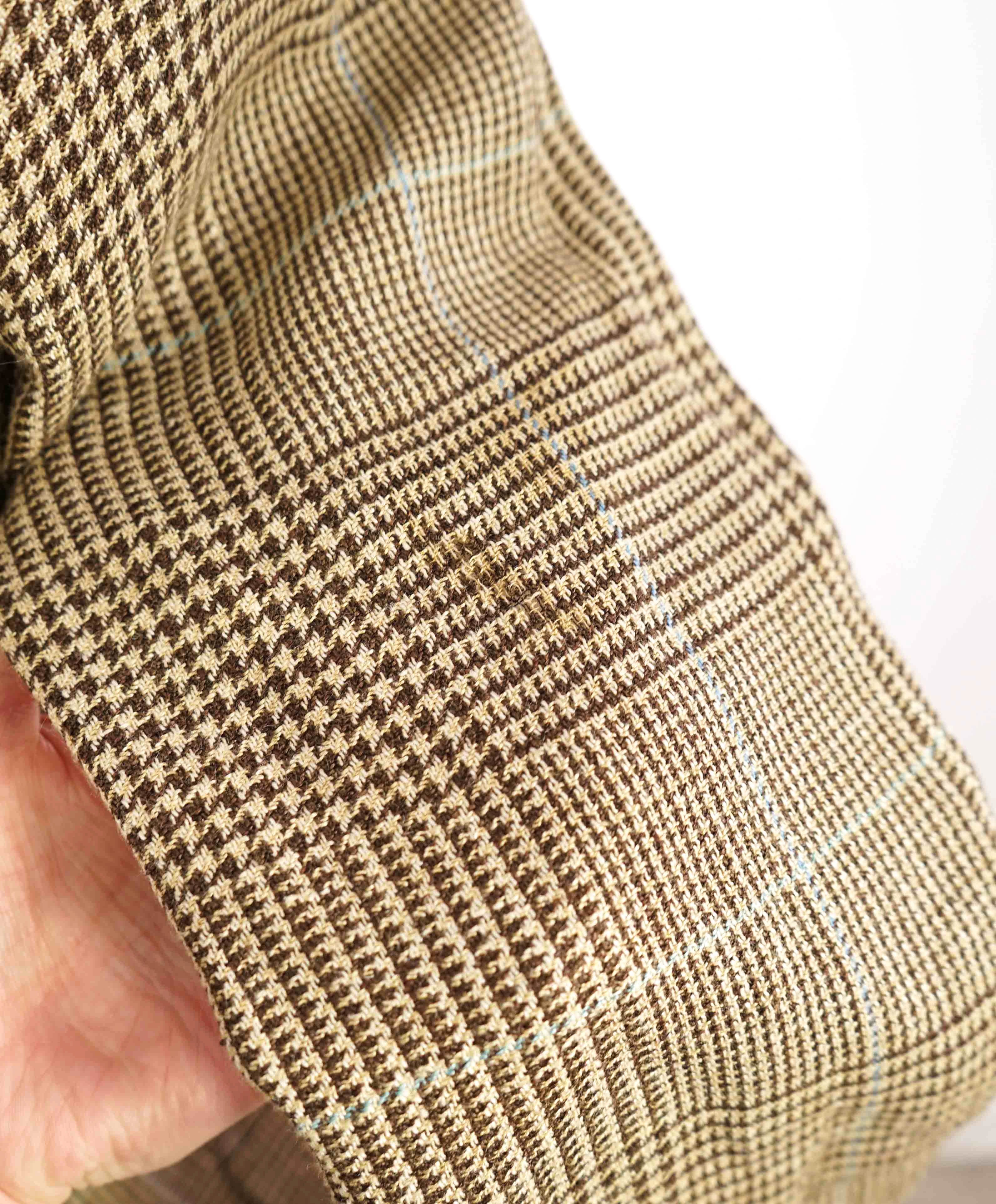 $5,495 BRIONI -"PARLAMENTO" BROWN/BLUE Light Wool Blazer Italy - 42L NWD