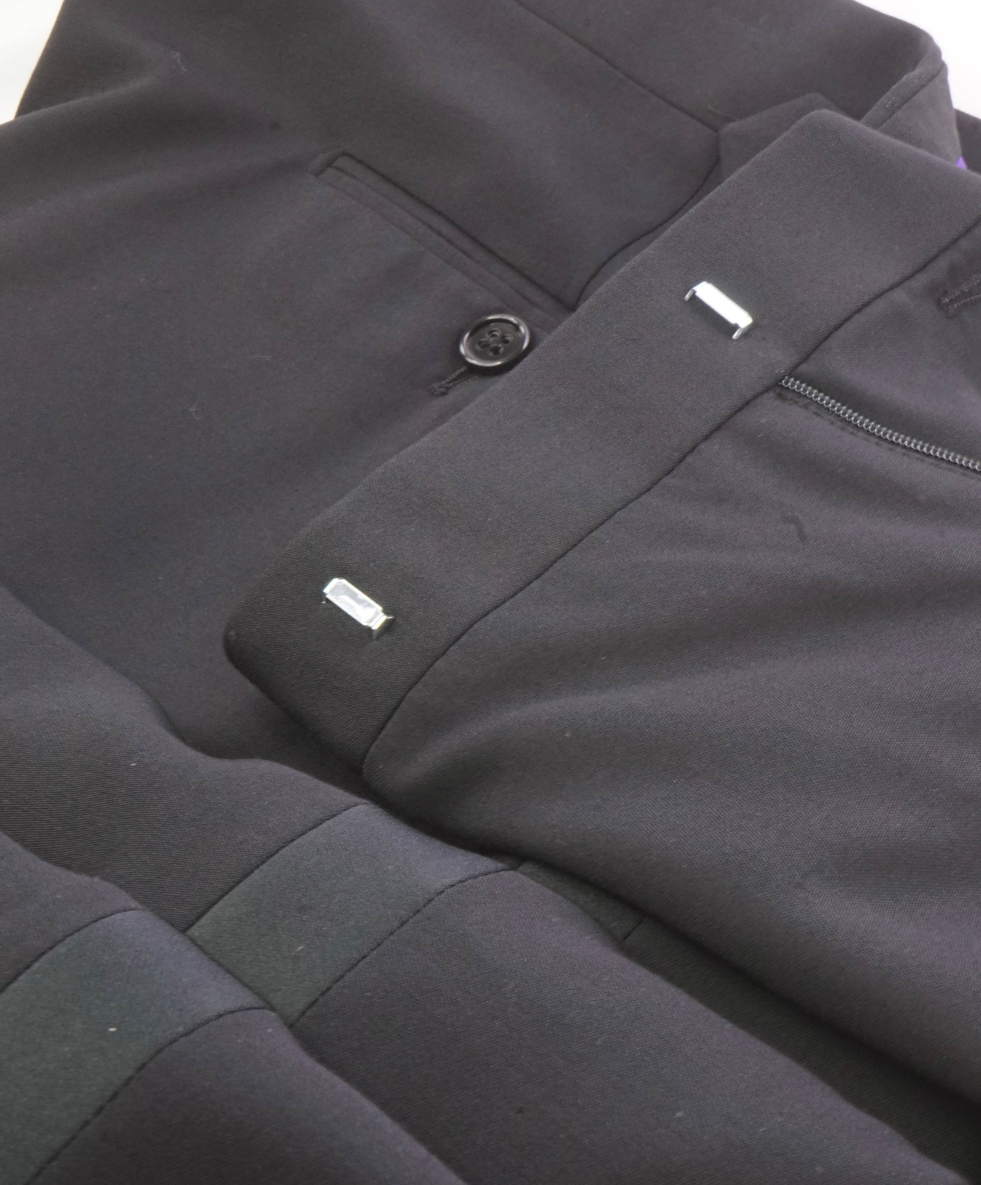 RALPH LAUREN PURPLE LABEL - *SIDE TABS* Flat Front TUXEDO Dress Pants - 39W