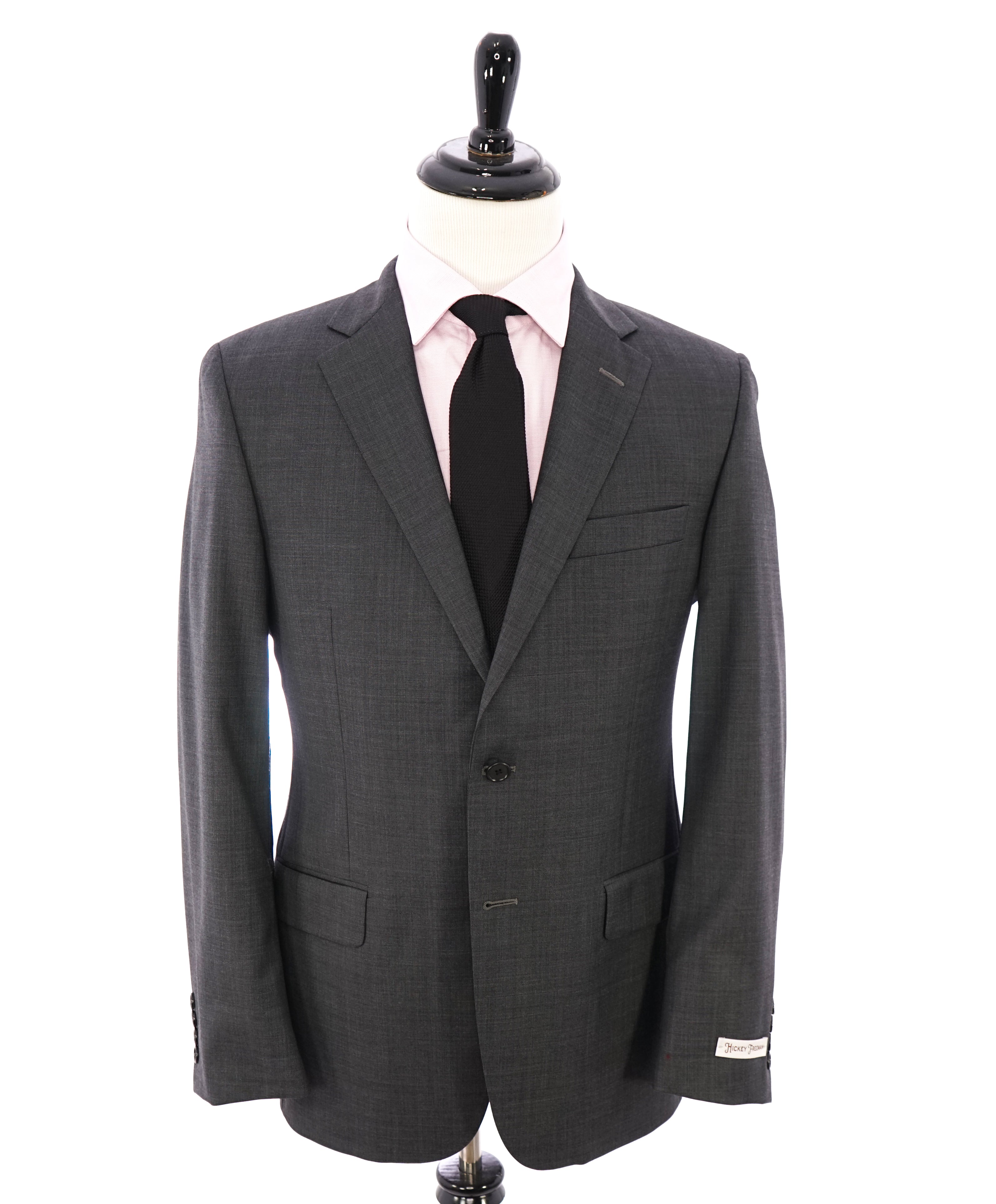HICKEY FREEMAN - Gray Charcoal "Milburn ii" Notch Lapel Suit - 40R
