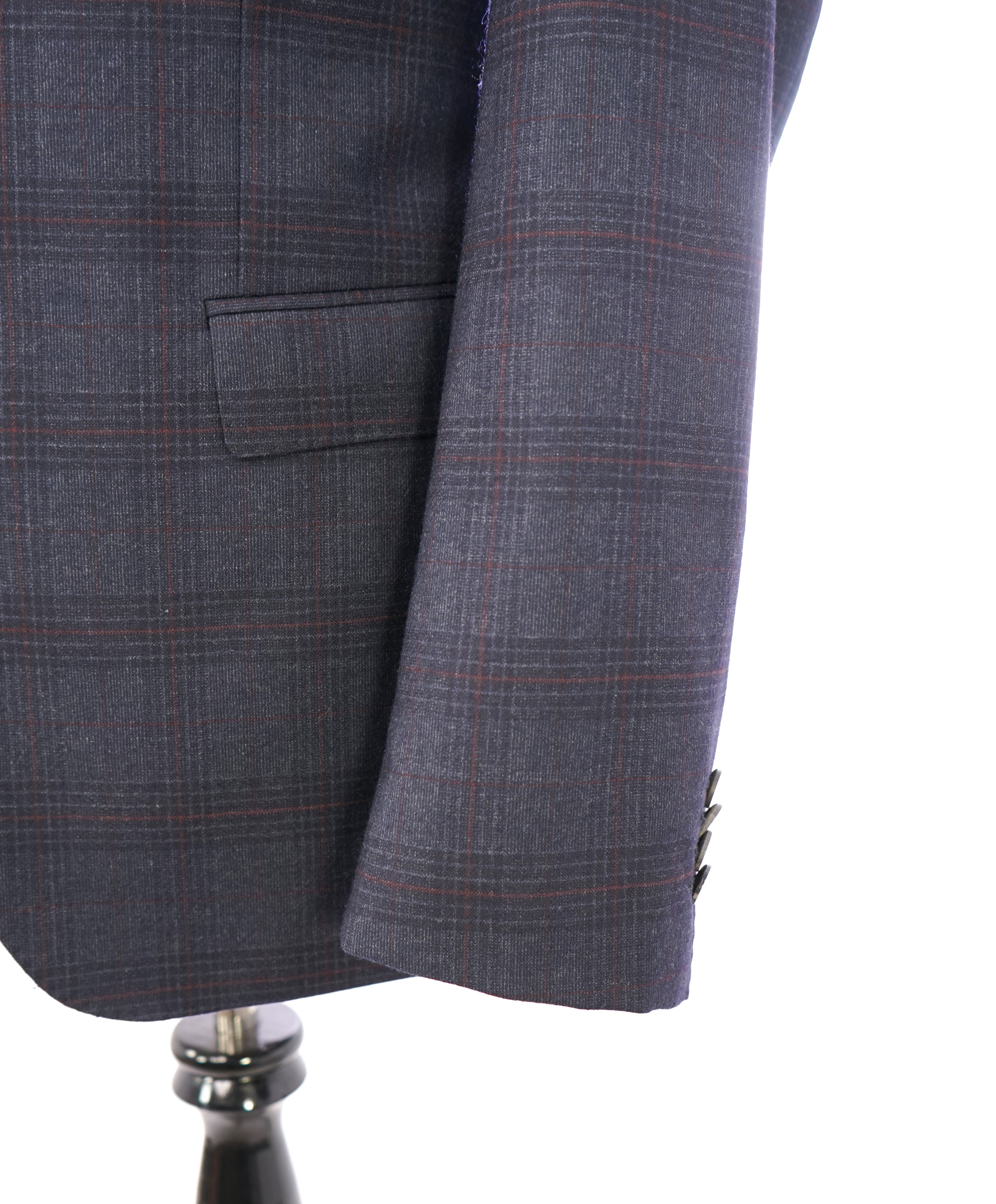 HUGO BOSS - Blue & Red Plaid Check "The Grand/Central US" Blazer - 42R