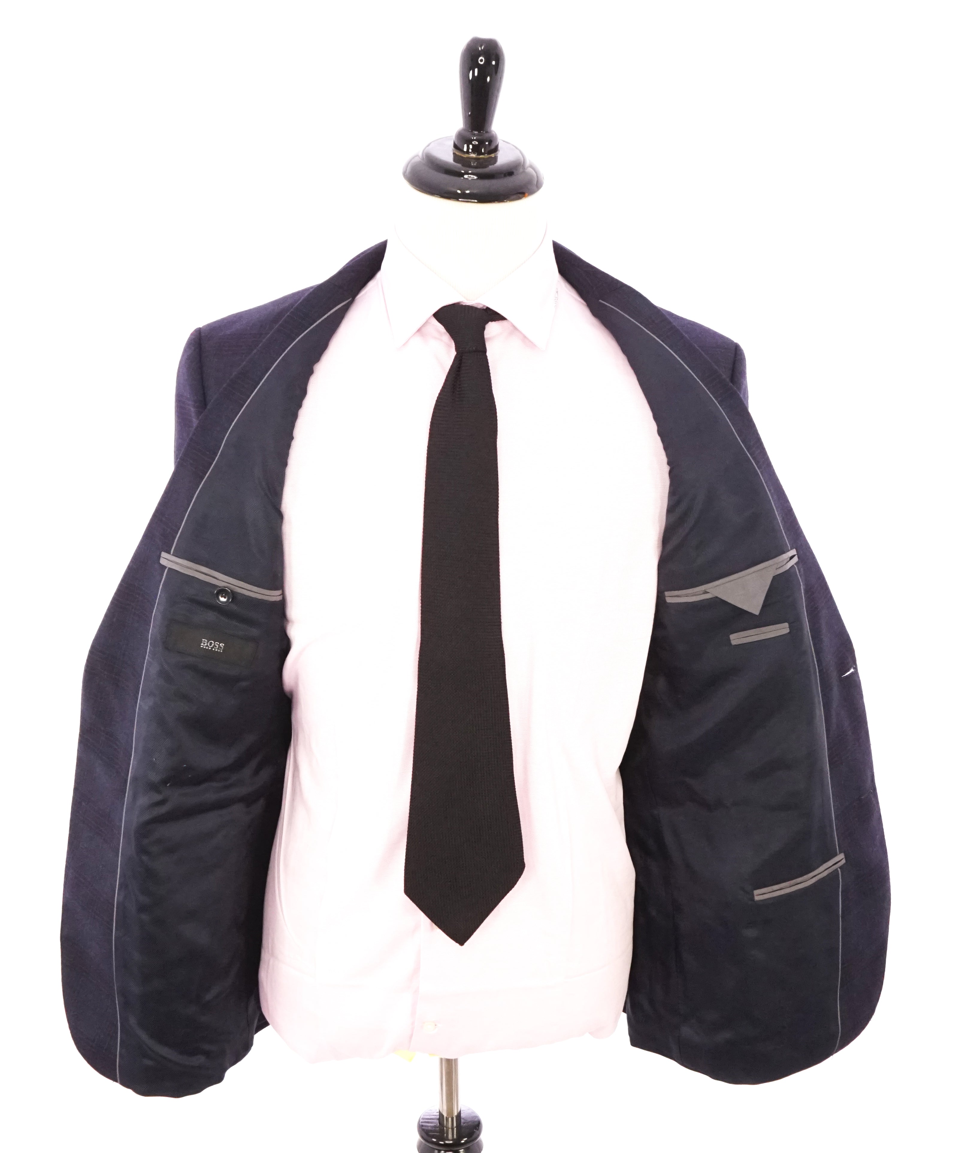 HUGO BOSS - Blue & Red Plaid Check "The Grand/Central US" Blazer - 42R