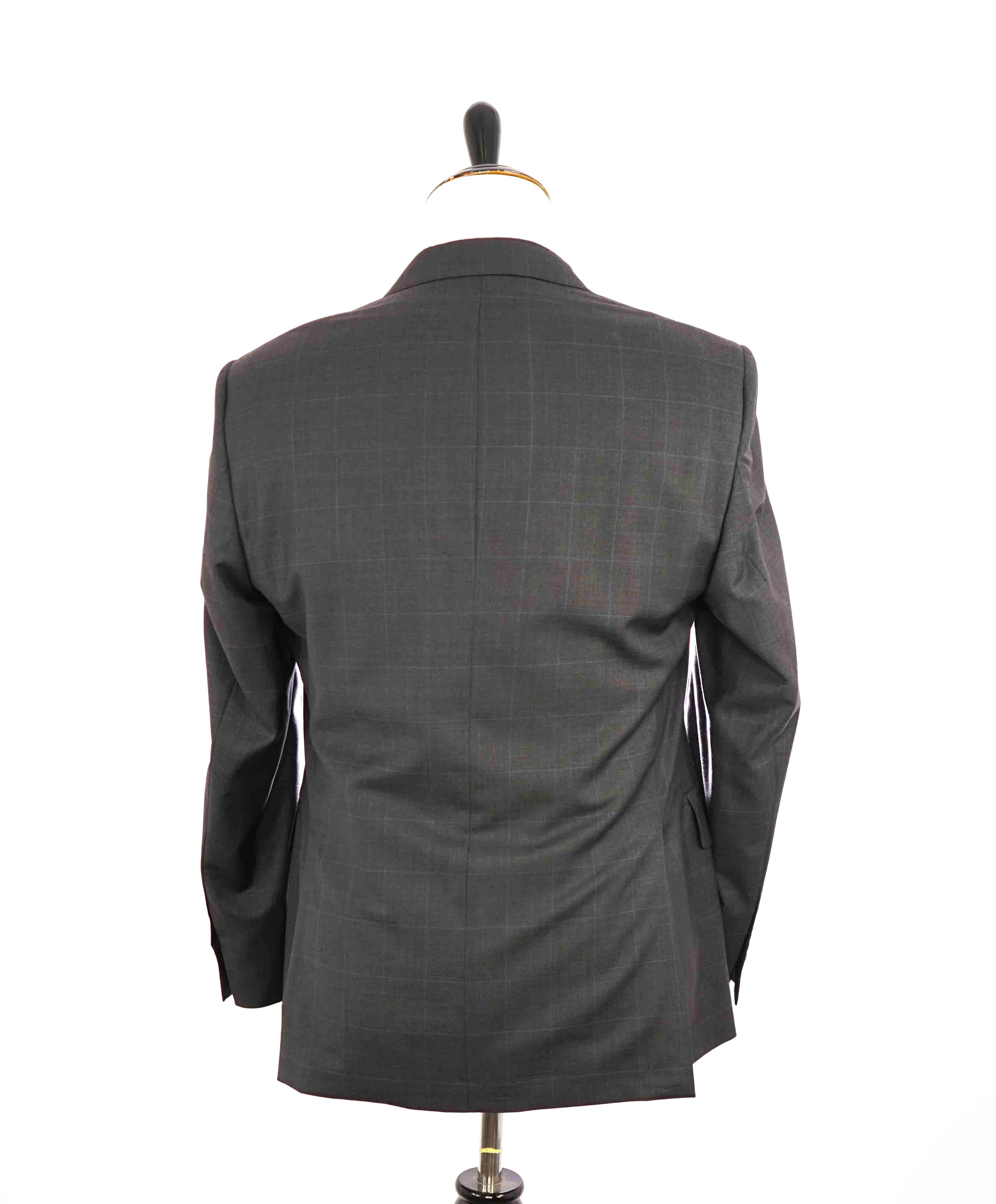 $995 ERMENEGILDO ZEGNA -By SAKS FIFTH AVENUE Gray Windowpane Blazer-40S