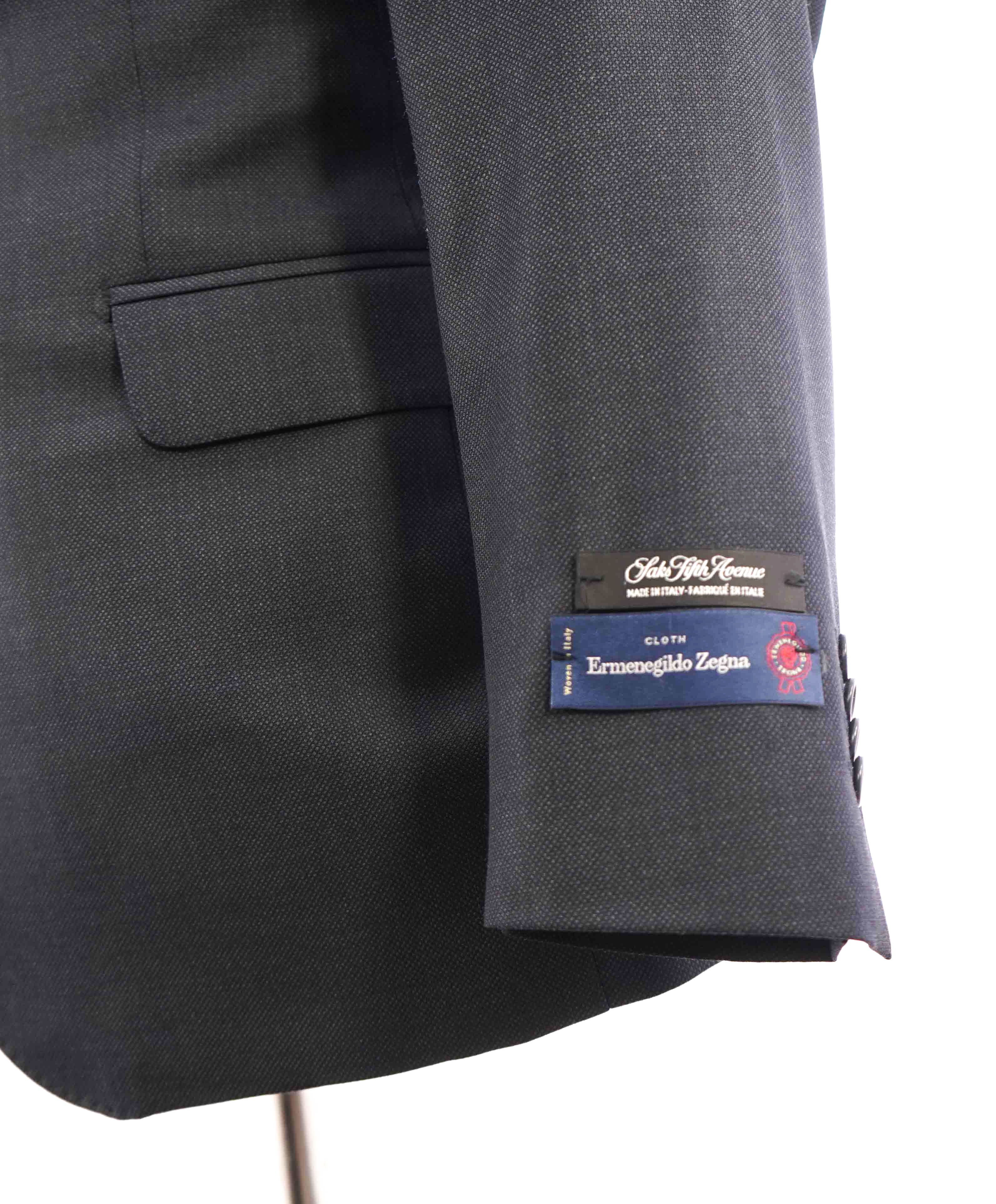 $995 ERMENEGILDO ZEGNA - By SAKS FIFTH AVENUE Blue Wool Blazer- 40R