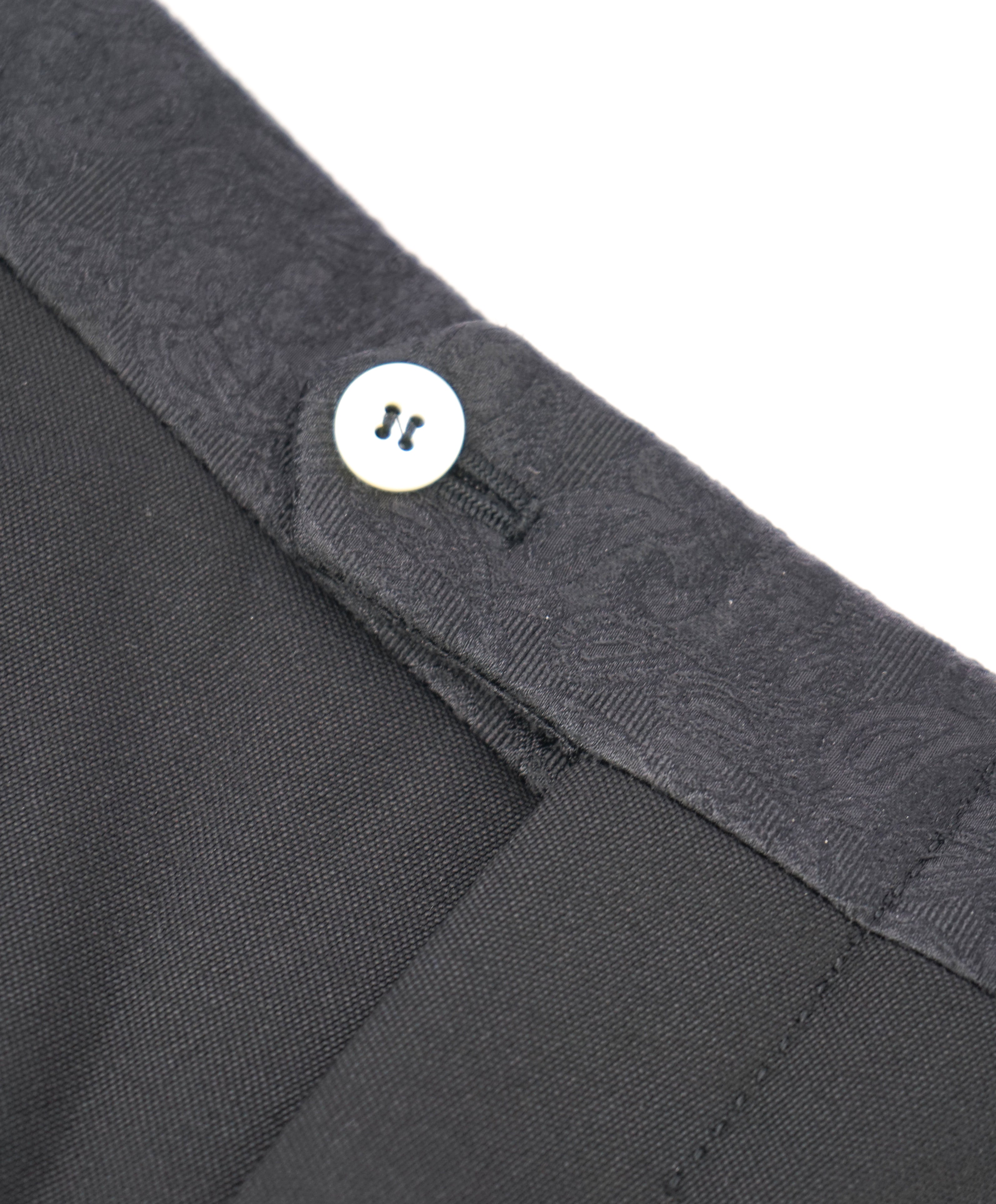 ISAIA - Wool/Mohair "Barathea Gregorio" Paisley Tux Dress Pants Flat Front - 33W