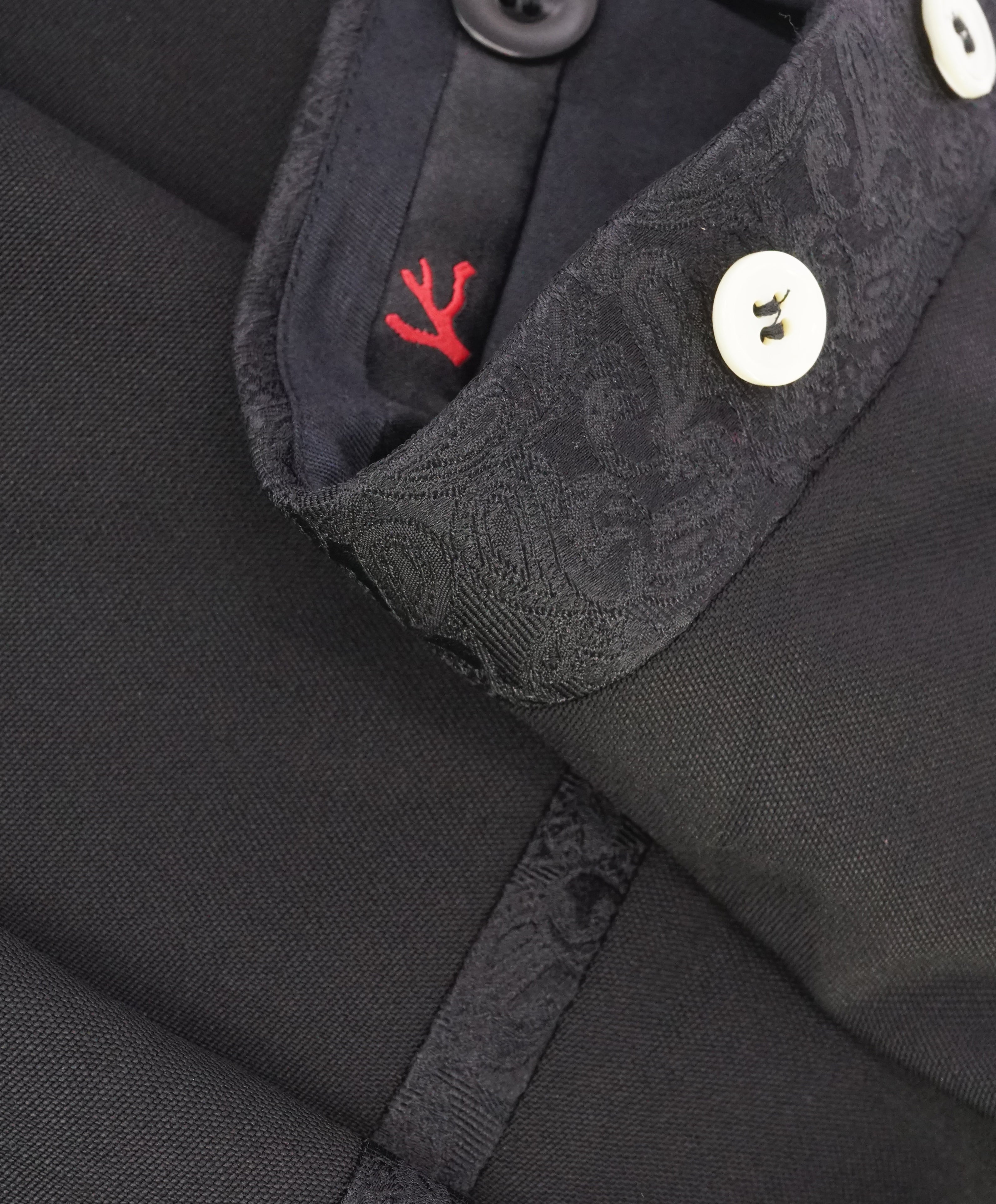 ISAIA - Wool/Mohair "Barathea Gregorio" Paisley Tux Dress Pants Flat Front - 33W