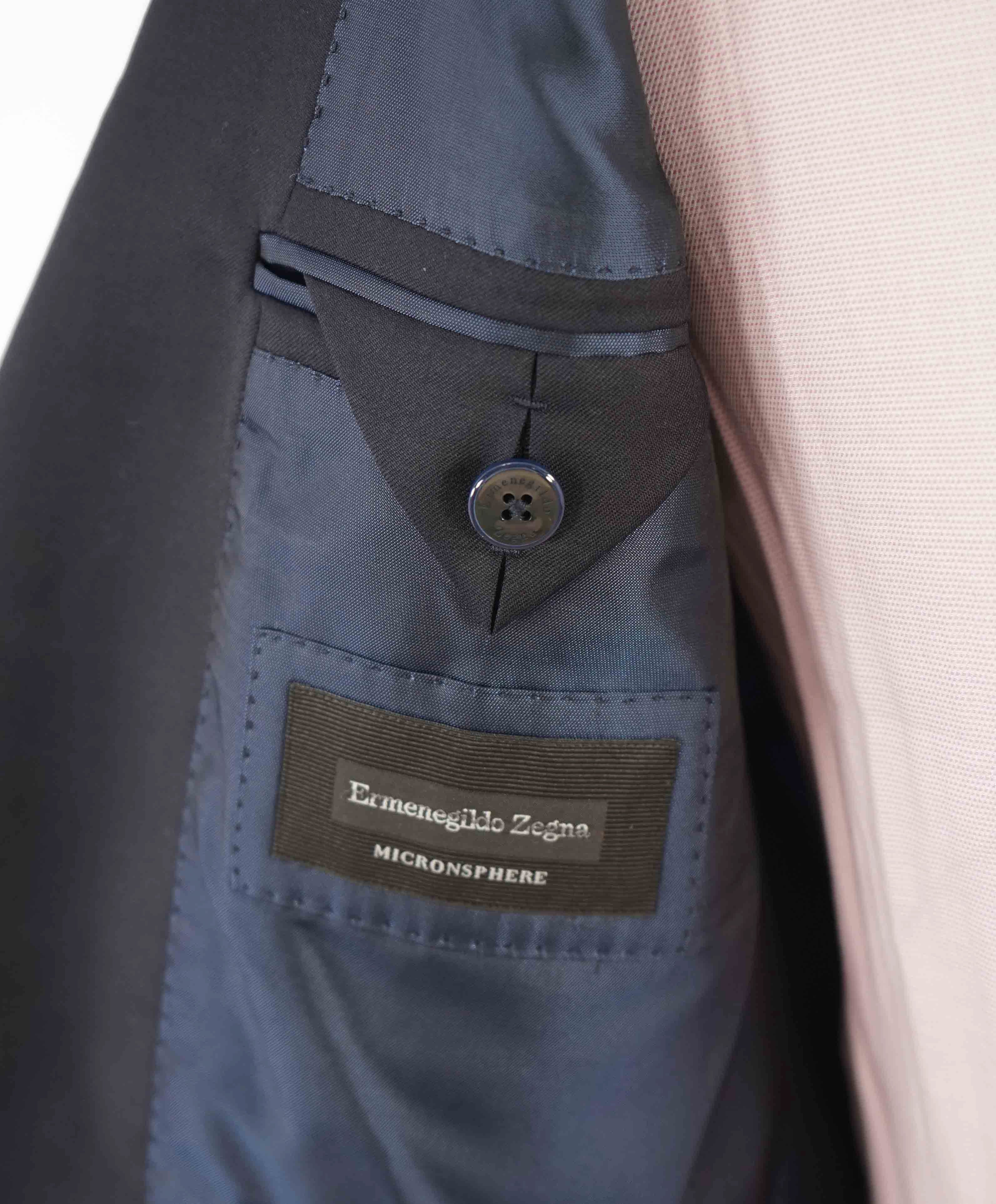 $3,250 ERMENEGILDO ZEGNA - "MICRONSPHERE" *Closet Staple* Navy Suit - 40L