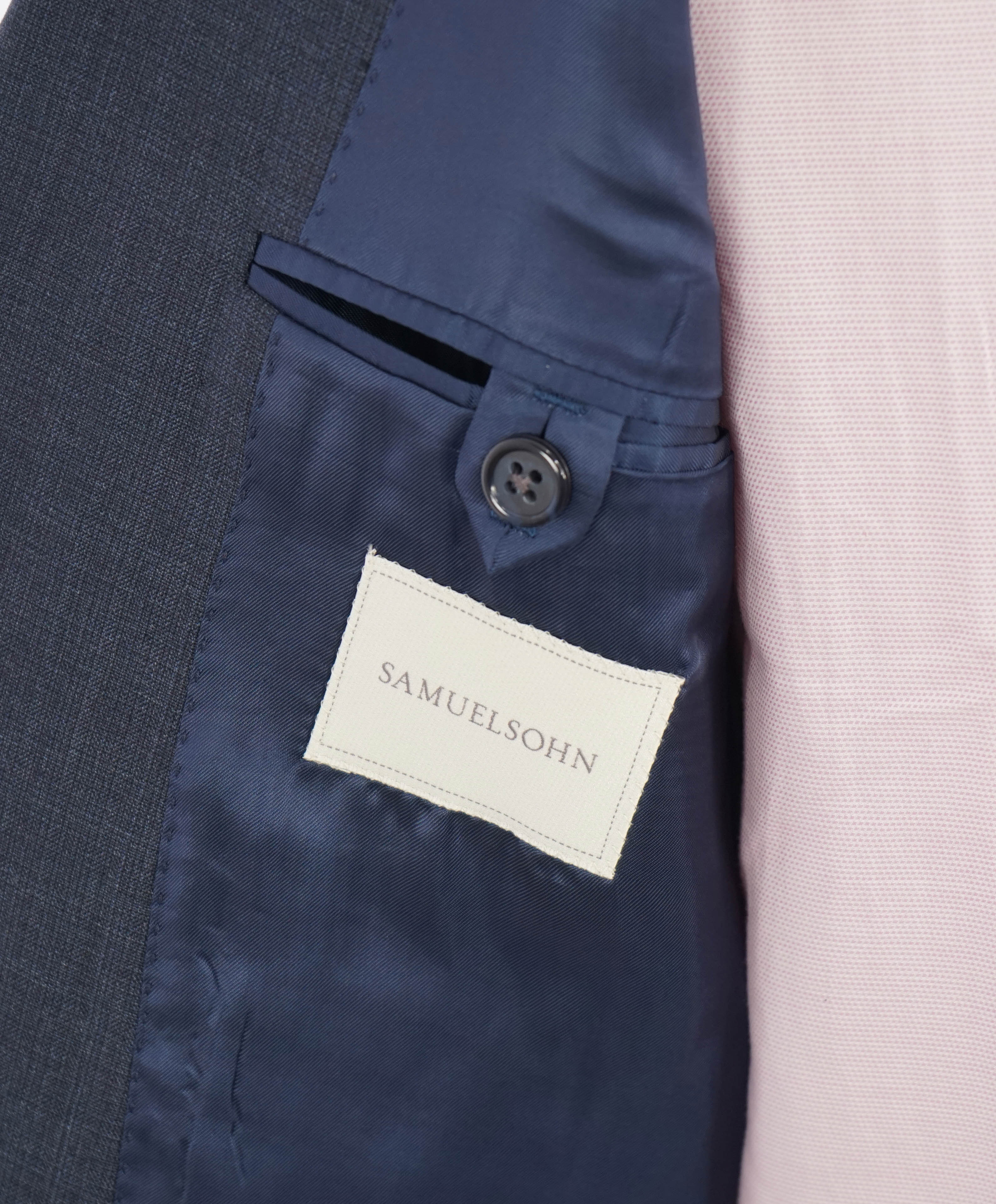 SAMUELSOHN - "SB YARDLEY" Blue Micro Check Super 130's Suit - 40R