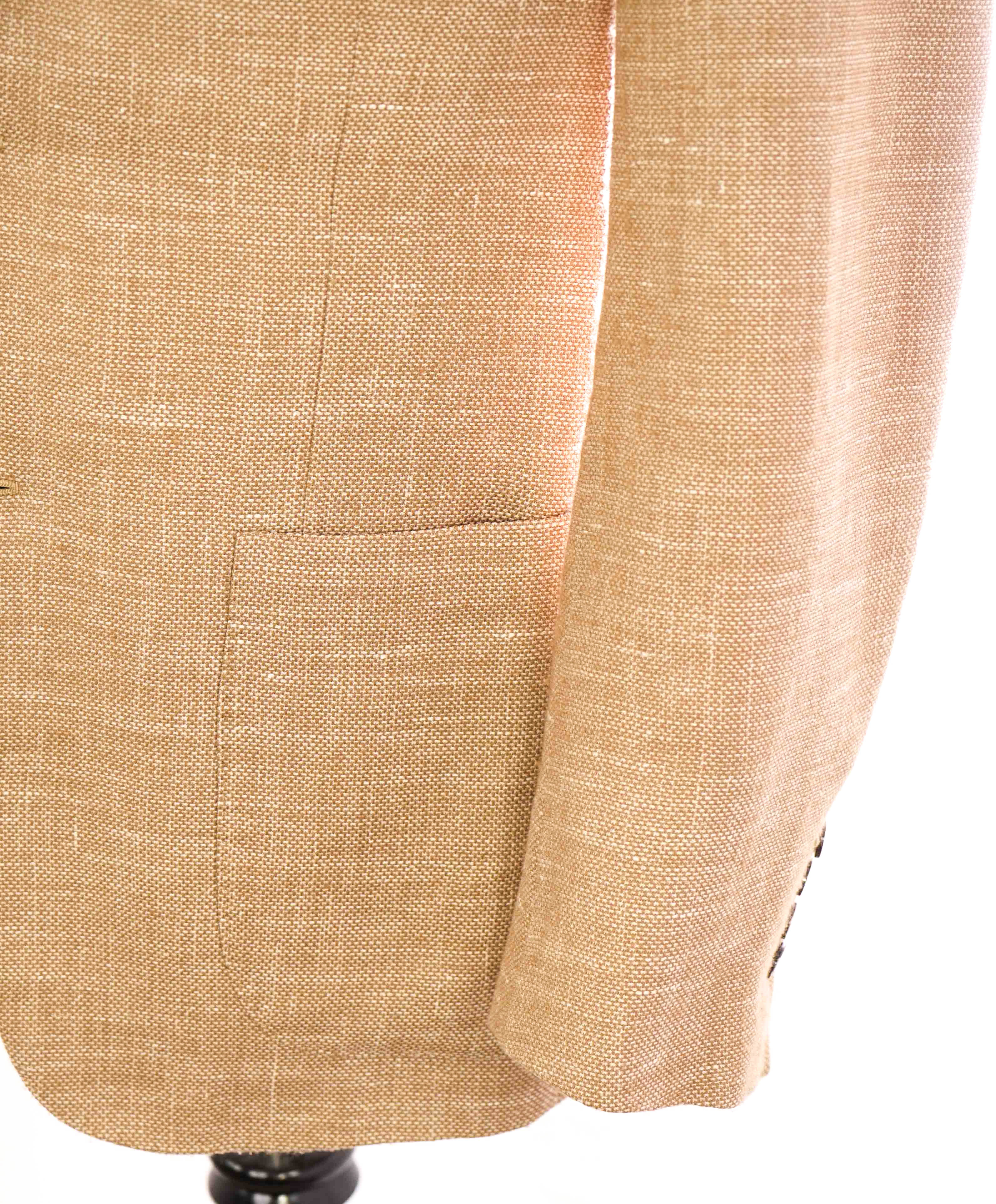 $2,995 ISAIA - *1 Of 1* "AQUASPIDER S" Camel Wool/Silk/Linn/Cashmere Blazer- 44R