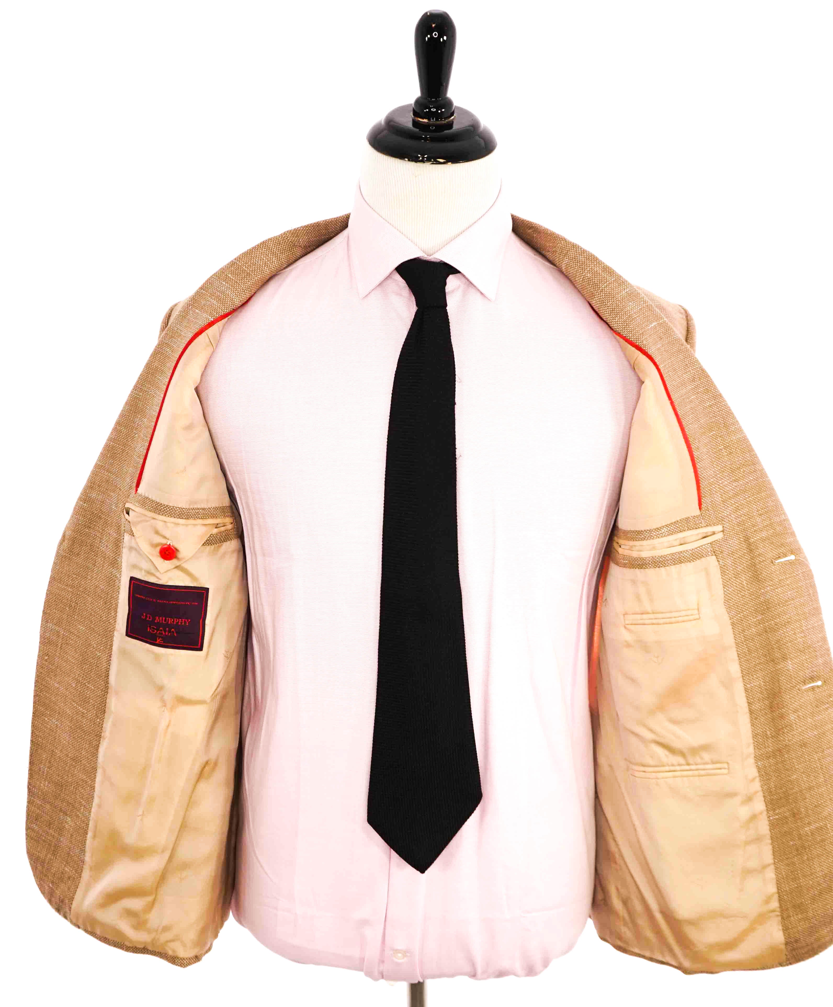 $2,995 ISAIA - *1 Of 1* "AQUASPIDER S" Camel Wool/Silk/Linn/Cashmere Blazer- 44R