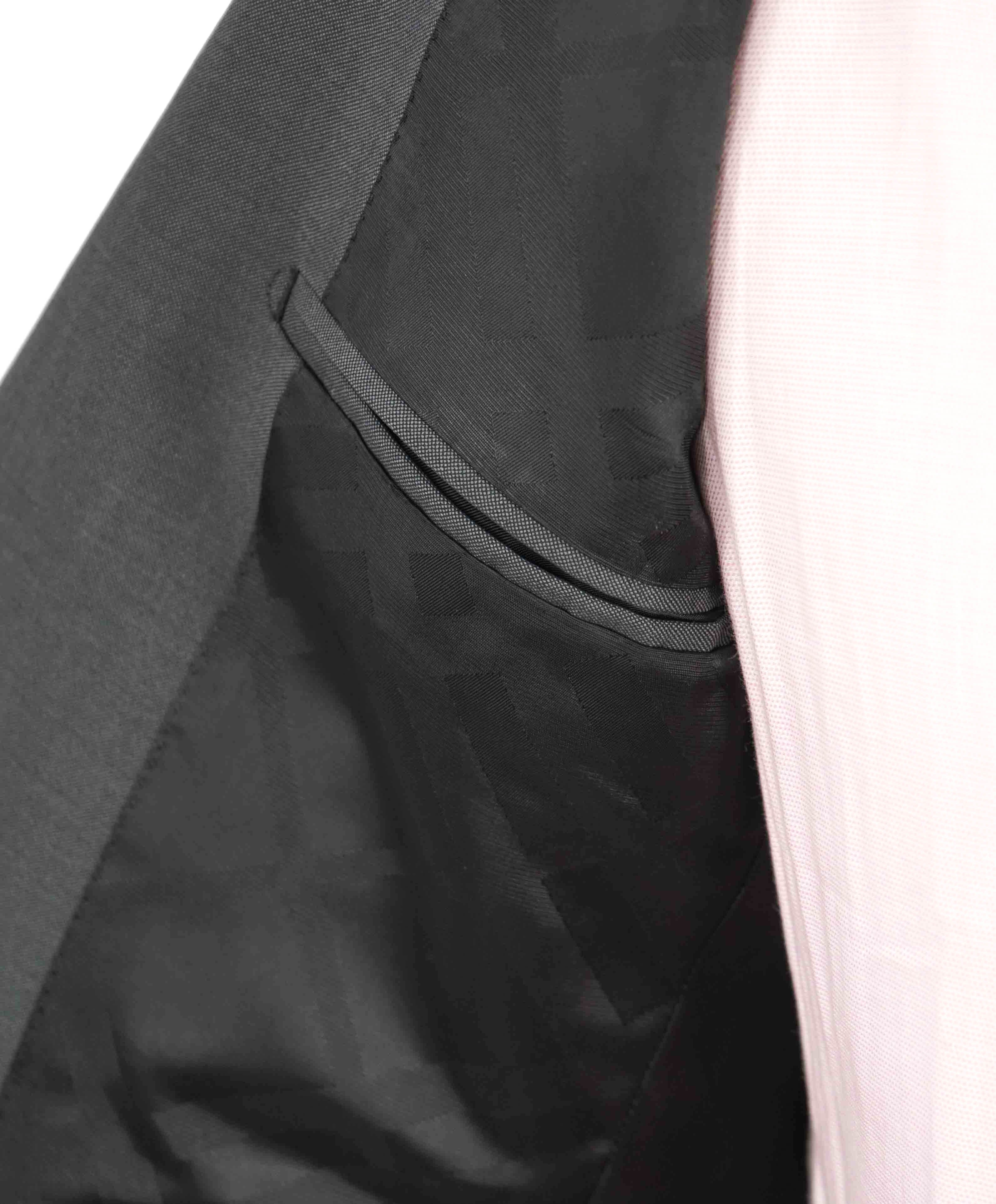 $1,495 BURBERRY LONDON - Wool / Mohair Gray Weave Notch Lapel Blazer - 40R