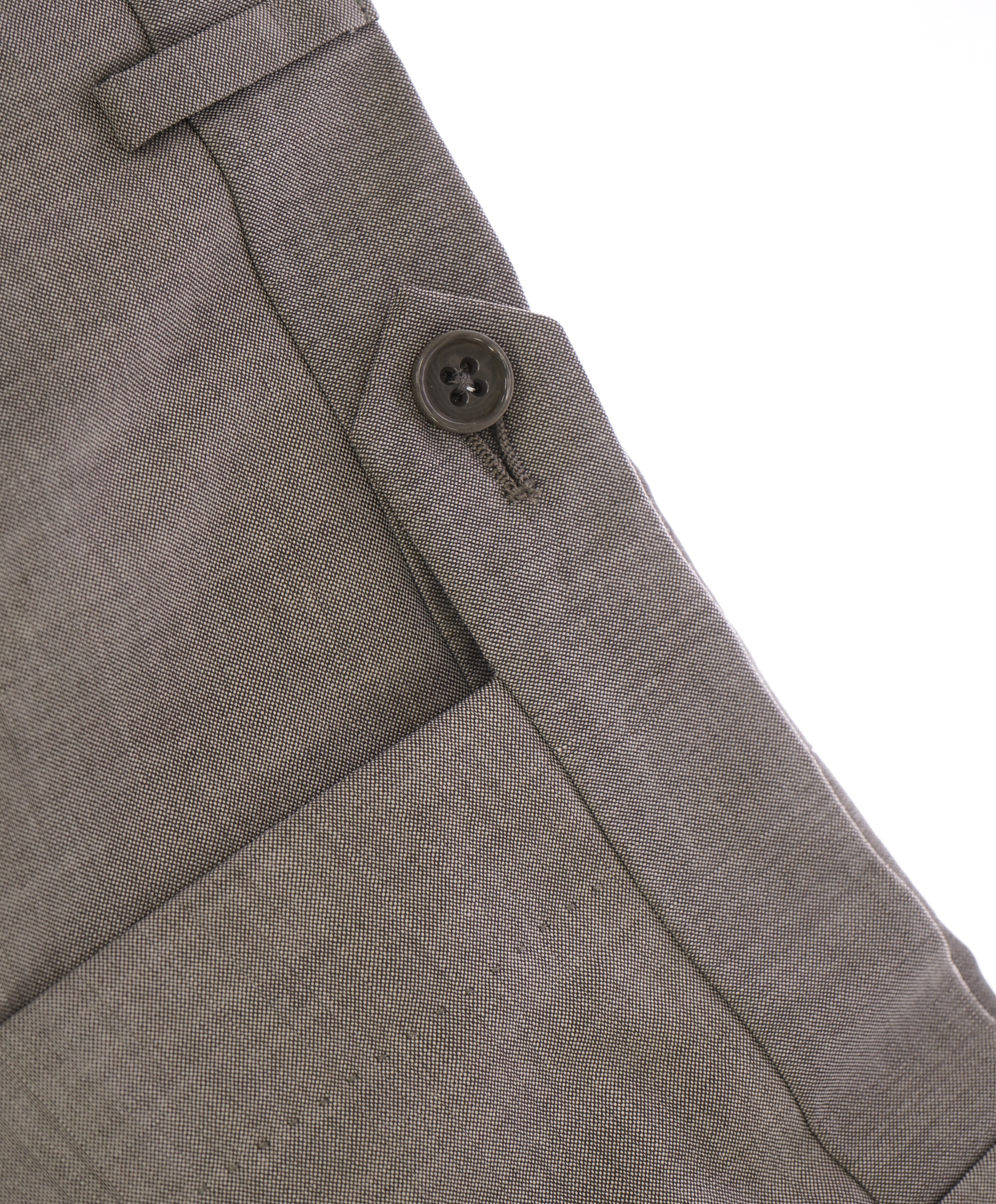 ARMANI COLLEZIONI - Medium Gray Pindot Textured Flat Front Dress Pants - 39W
