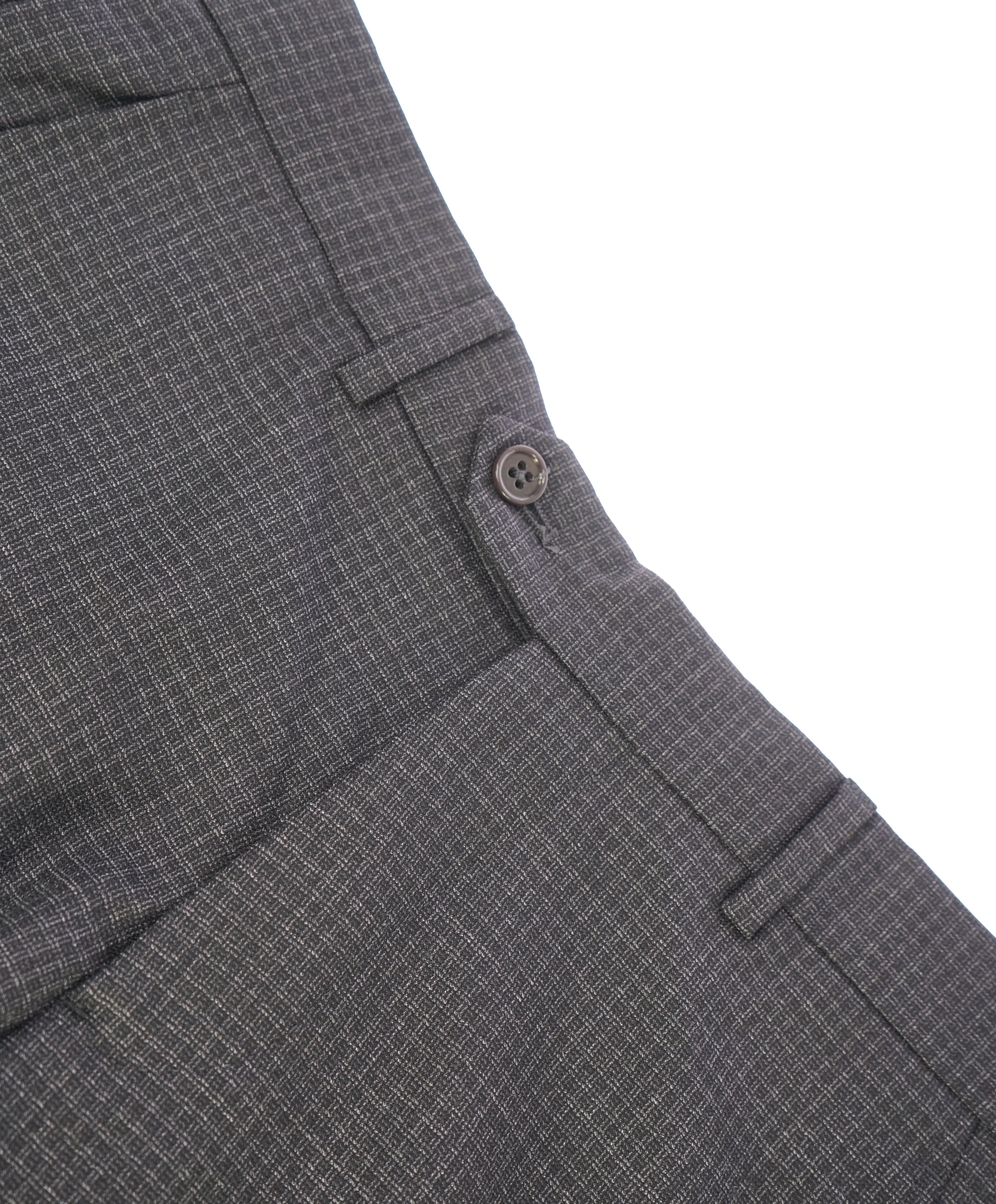 ARMANI COLLEZIONI - Gray Tonal Check Plaid Flat Front Dress Pants - 32W
