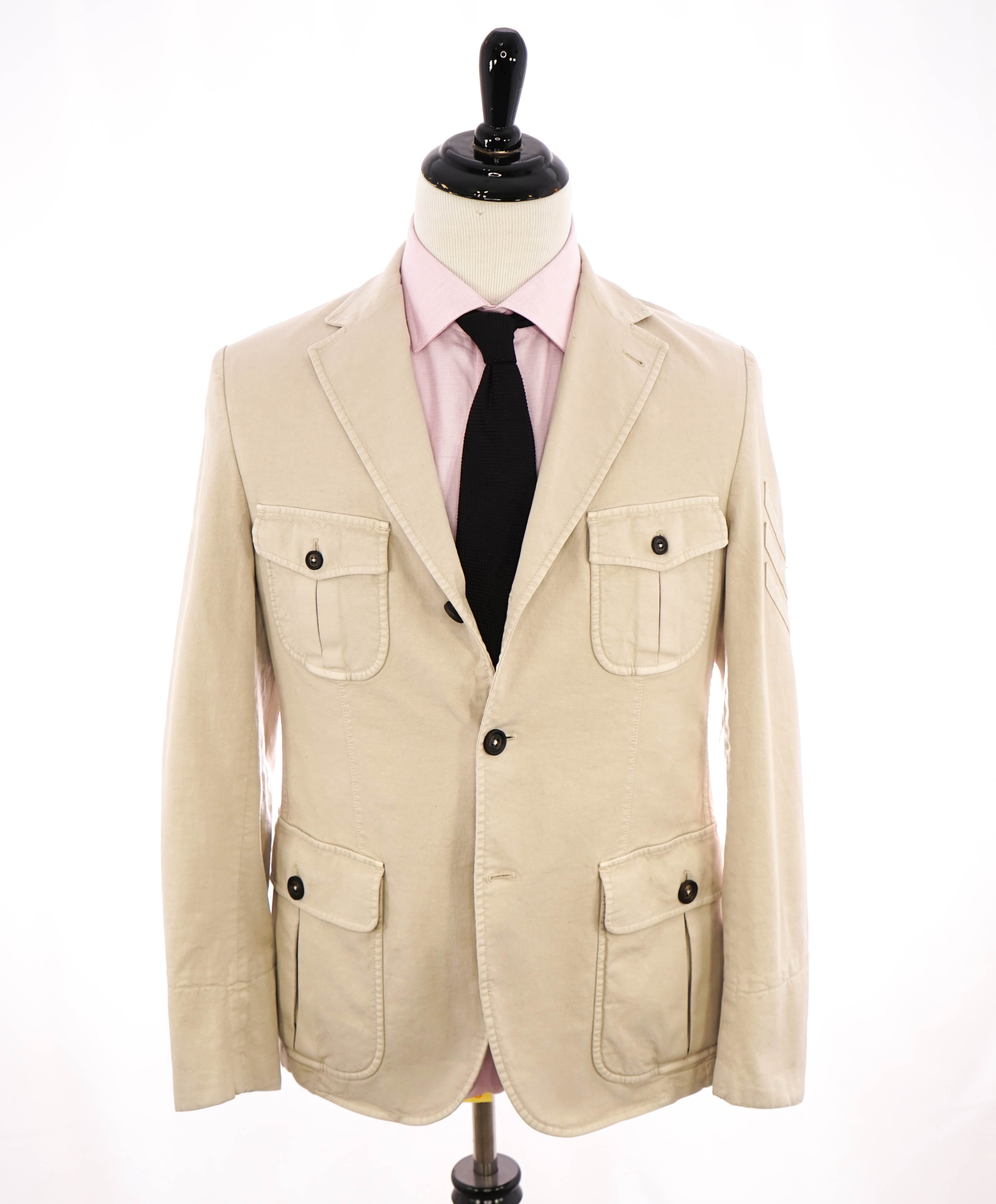 ELEVENTY - Single-Breasted COTTON / LINEN Safari Cargo Suit - 40R