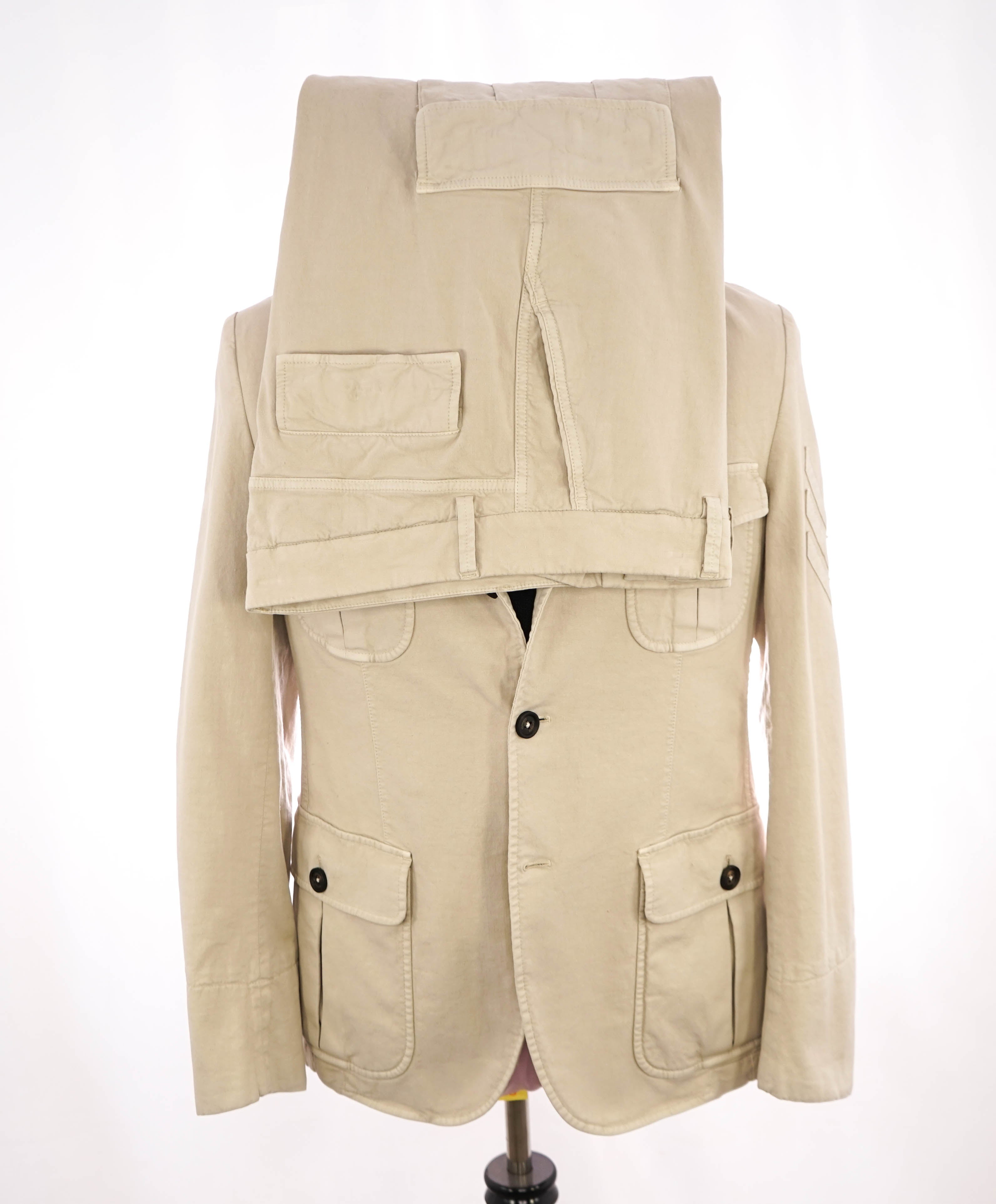 ELEVENTY - Single-Breasted COTTON / LINEN Safari Cargo Suit - 40R