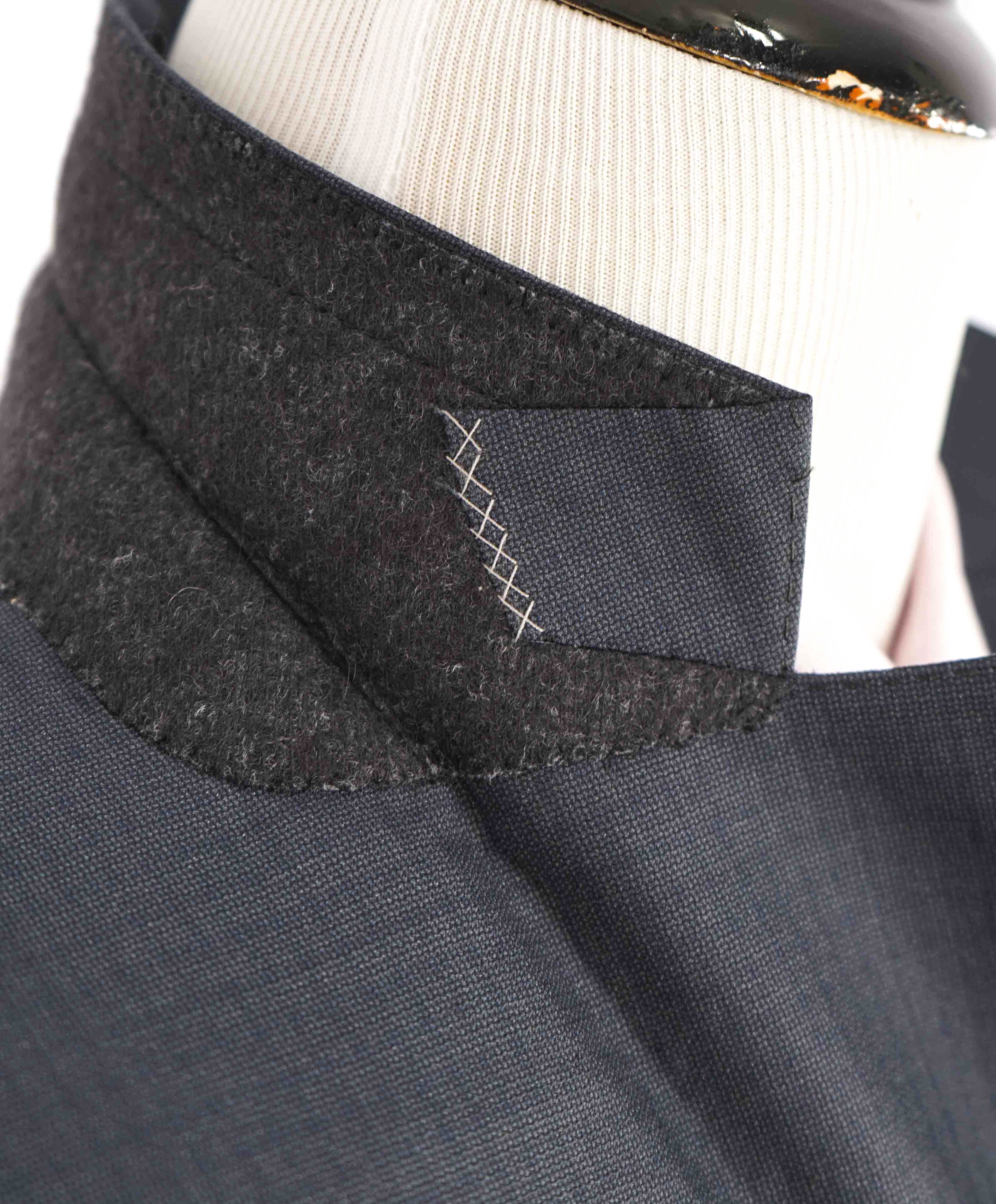 $4,690 ERMENEGILDO ZEGNA -"TROFEO 600" SILK Blue CLOSET STAPLE Suit - 46R