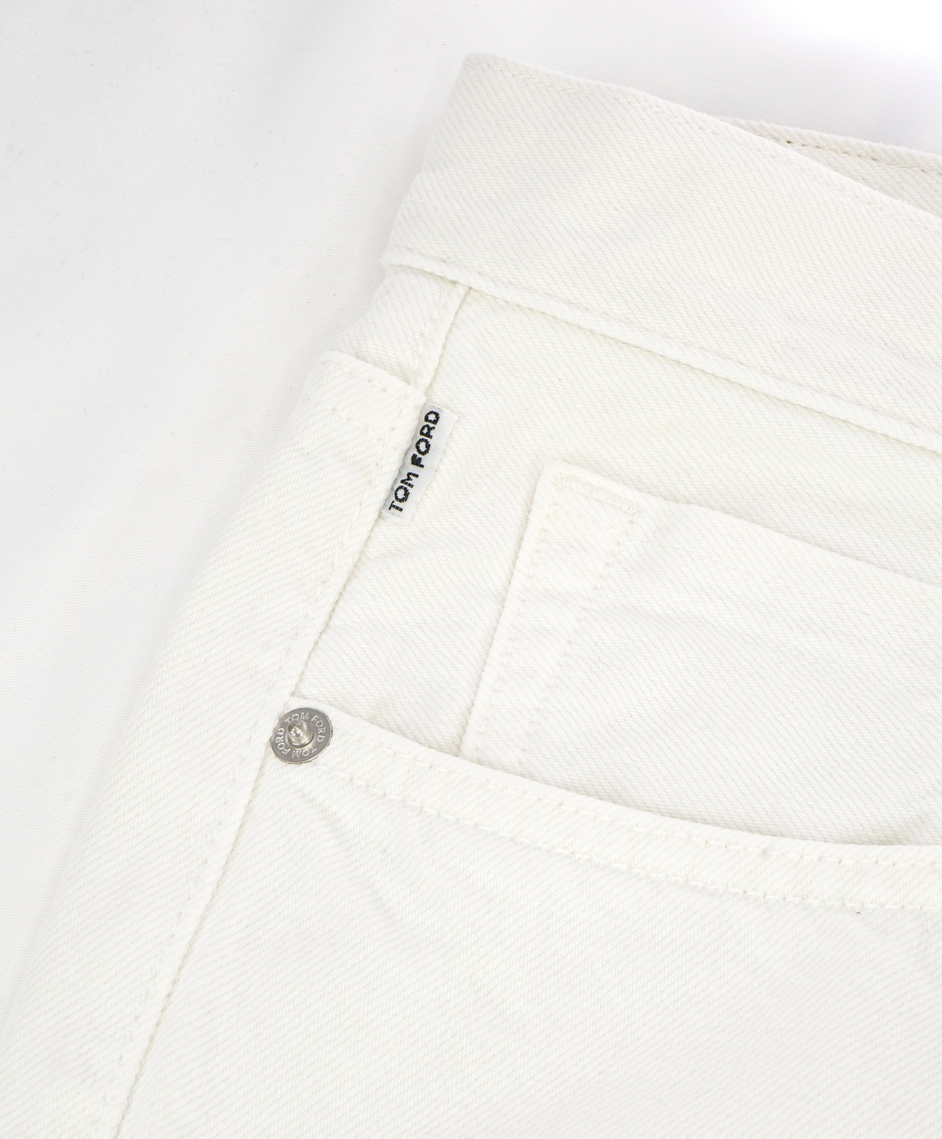 TOM FORD - Straight-Fit Distressed Denim Jeans White LOGO Tag - 38W