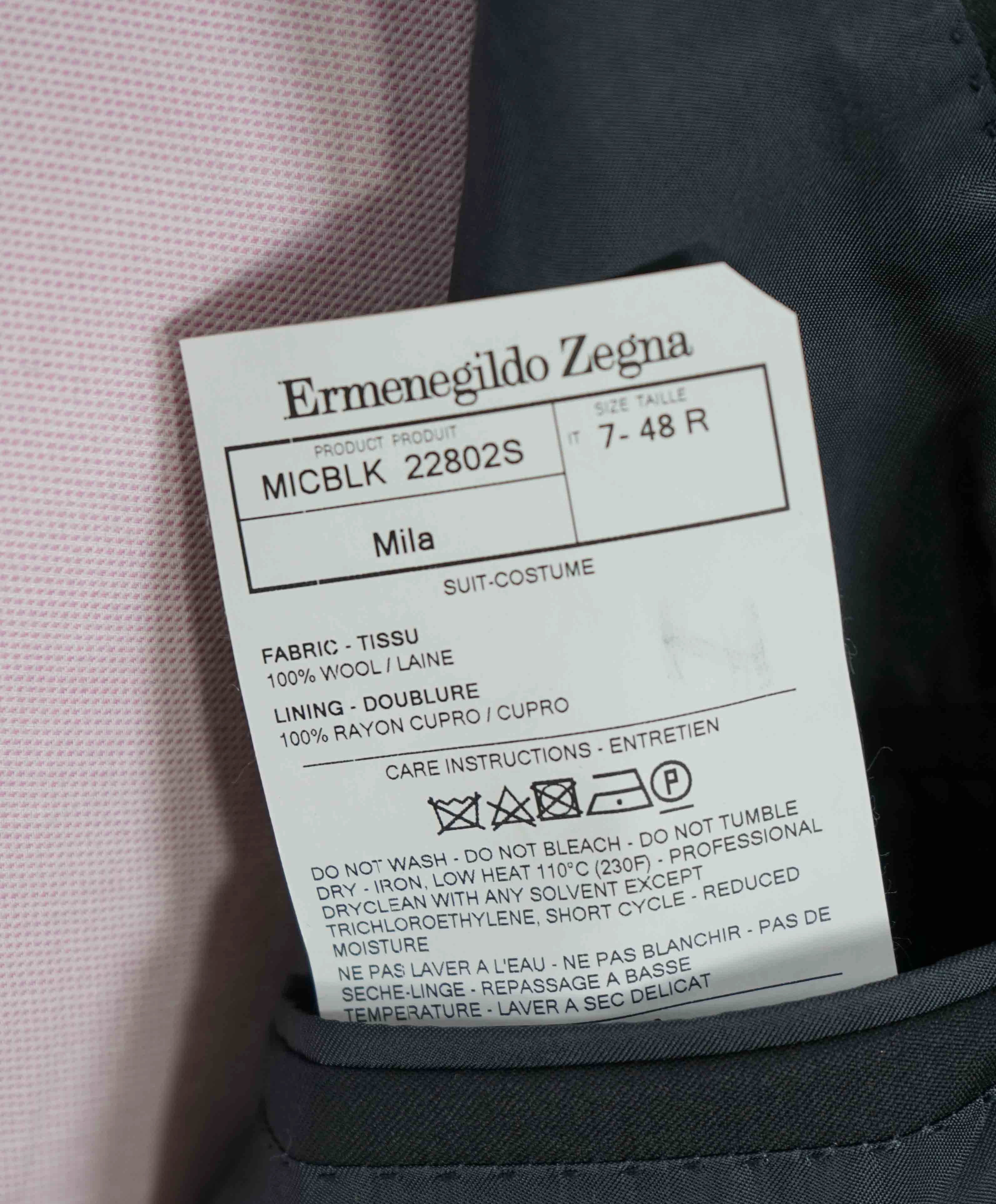 $3,995 ERMENEGILDO ZEGNA -"MICRONSPHERE MILA" PEAK LAPEL Tuxedo - 38R