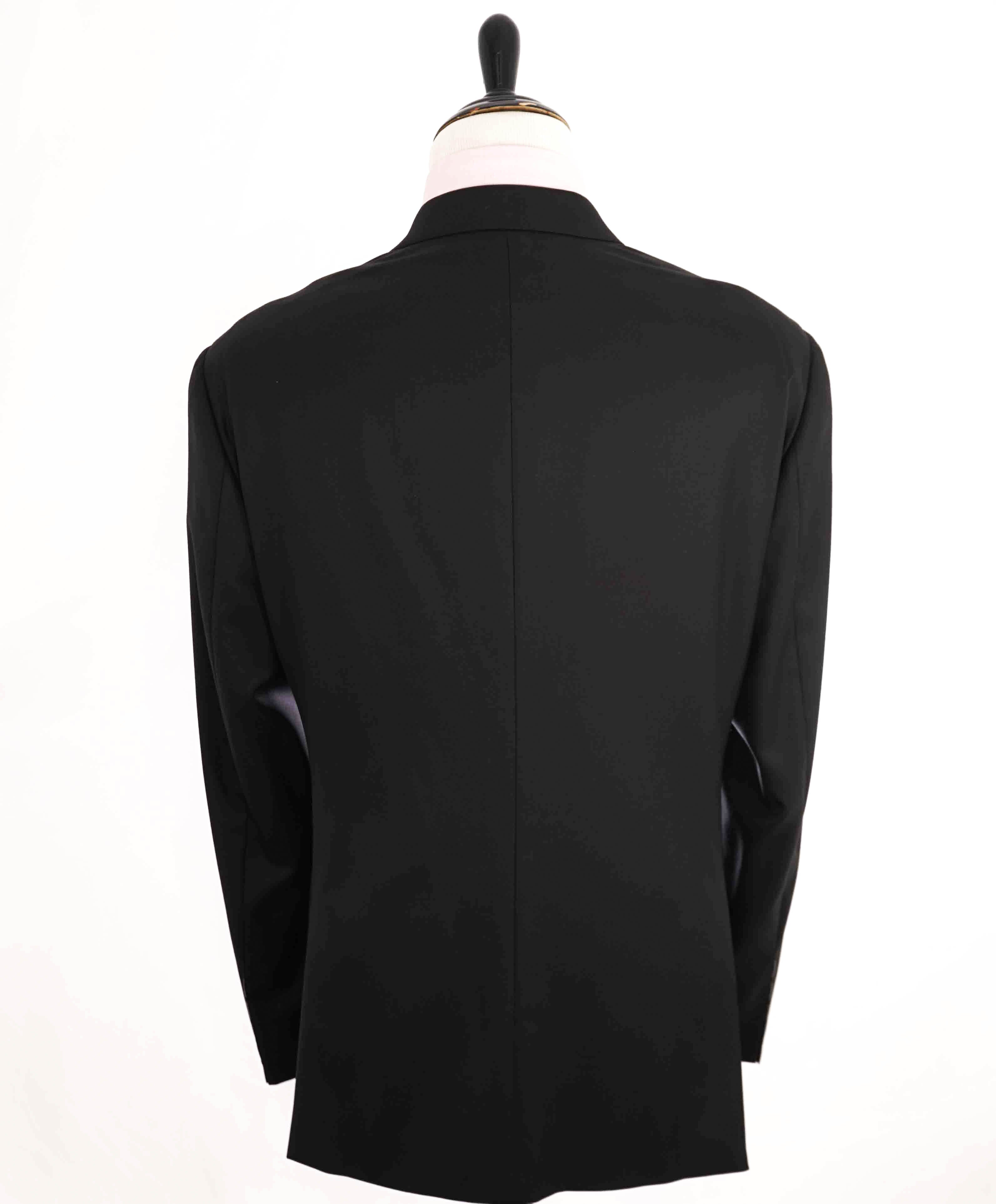 $3,995 GIORGIO ARMANI - "SOFT" Black SILK LINED 160's Peak Lapel Tuxedo - 38S