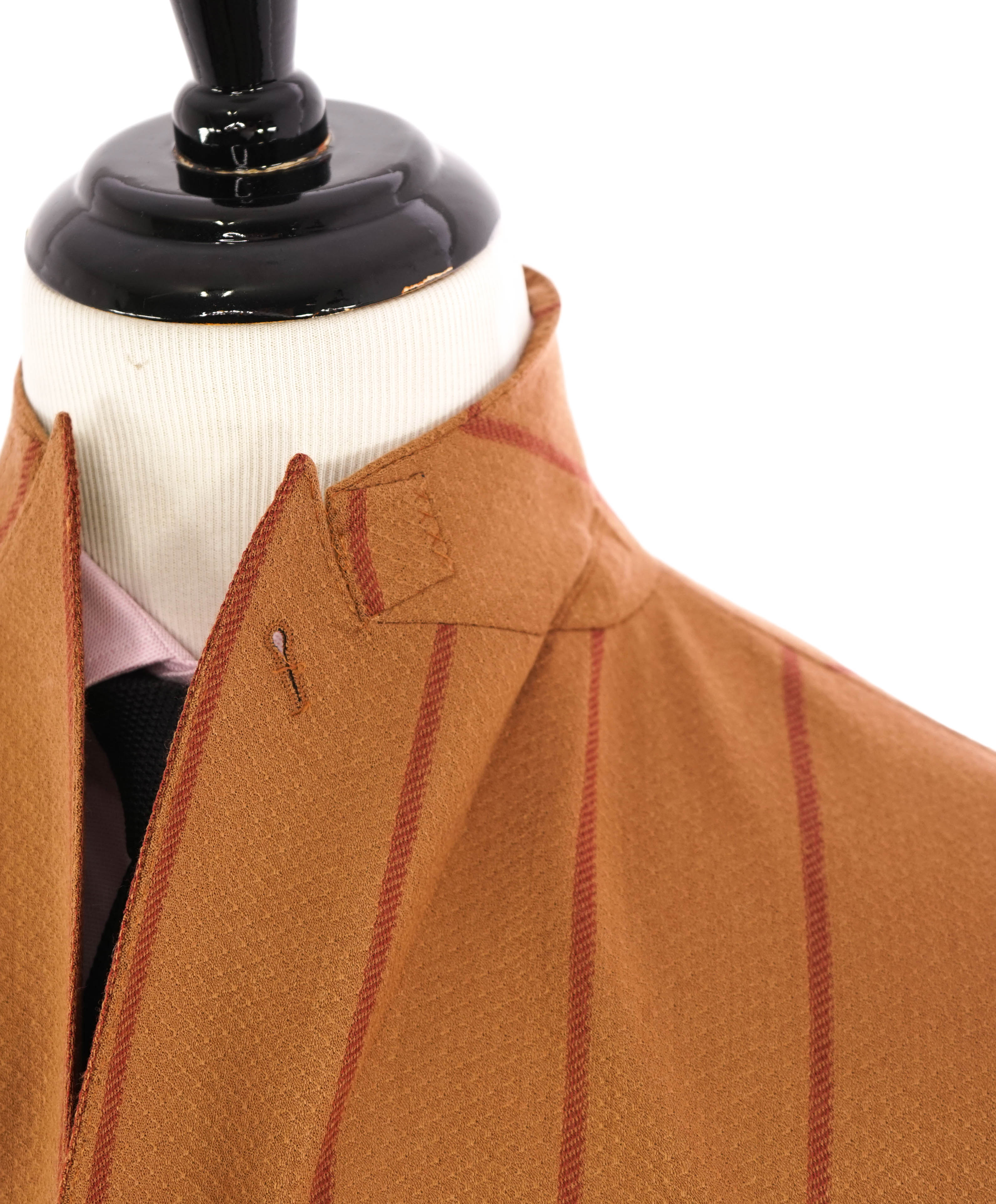 ELEVENTY - Camel / Red Chalk Stripe Semi-Lined Soft Blazer - 40 (50 EU)