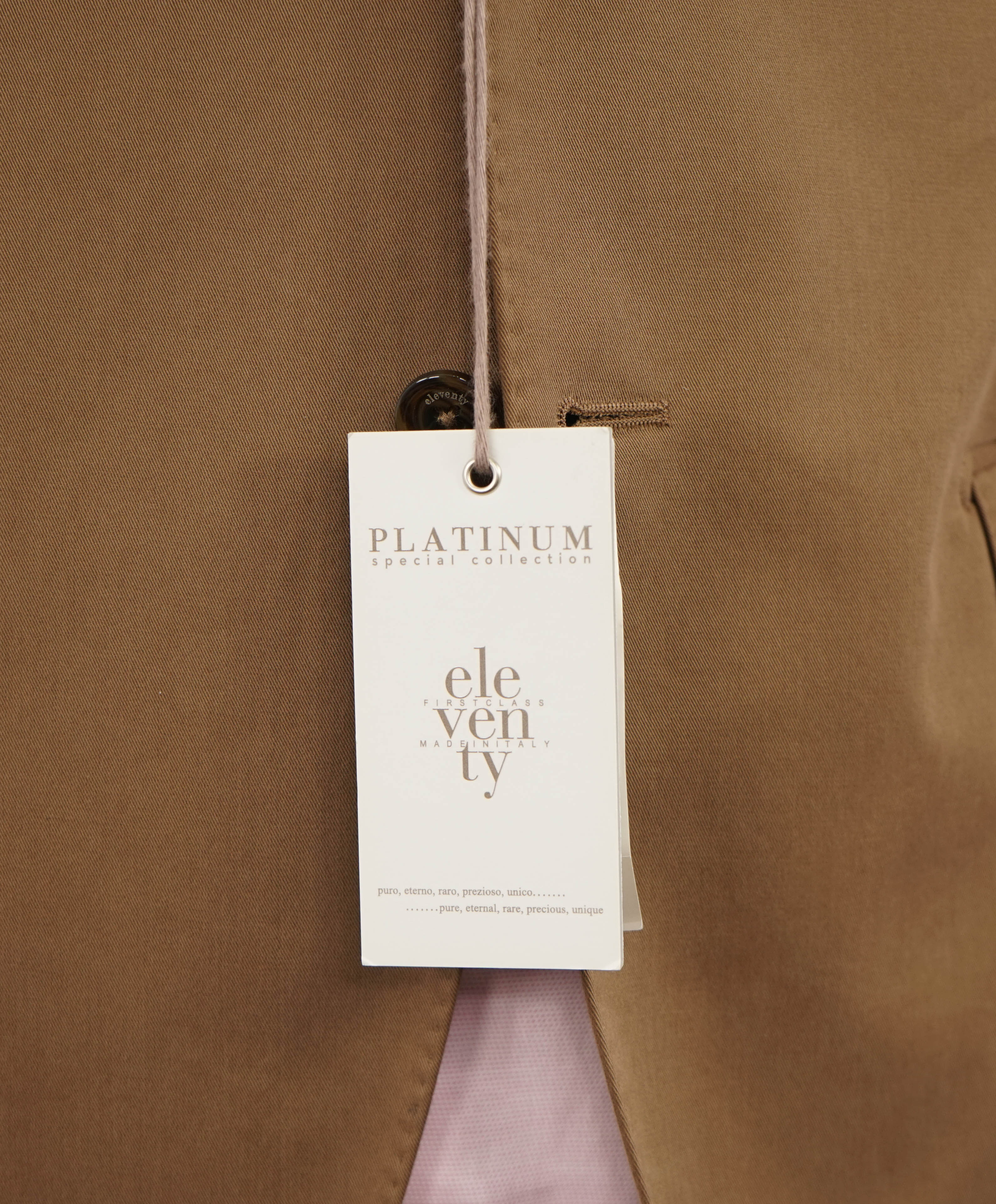 ELEVENTY - By ERMENEGILDO ZEGNA "Cotton / Cashmere" Brown Blazer - 40 (50 EU)