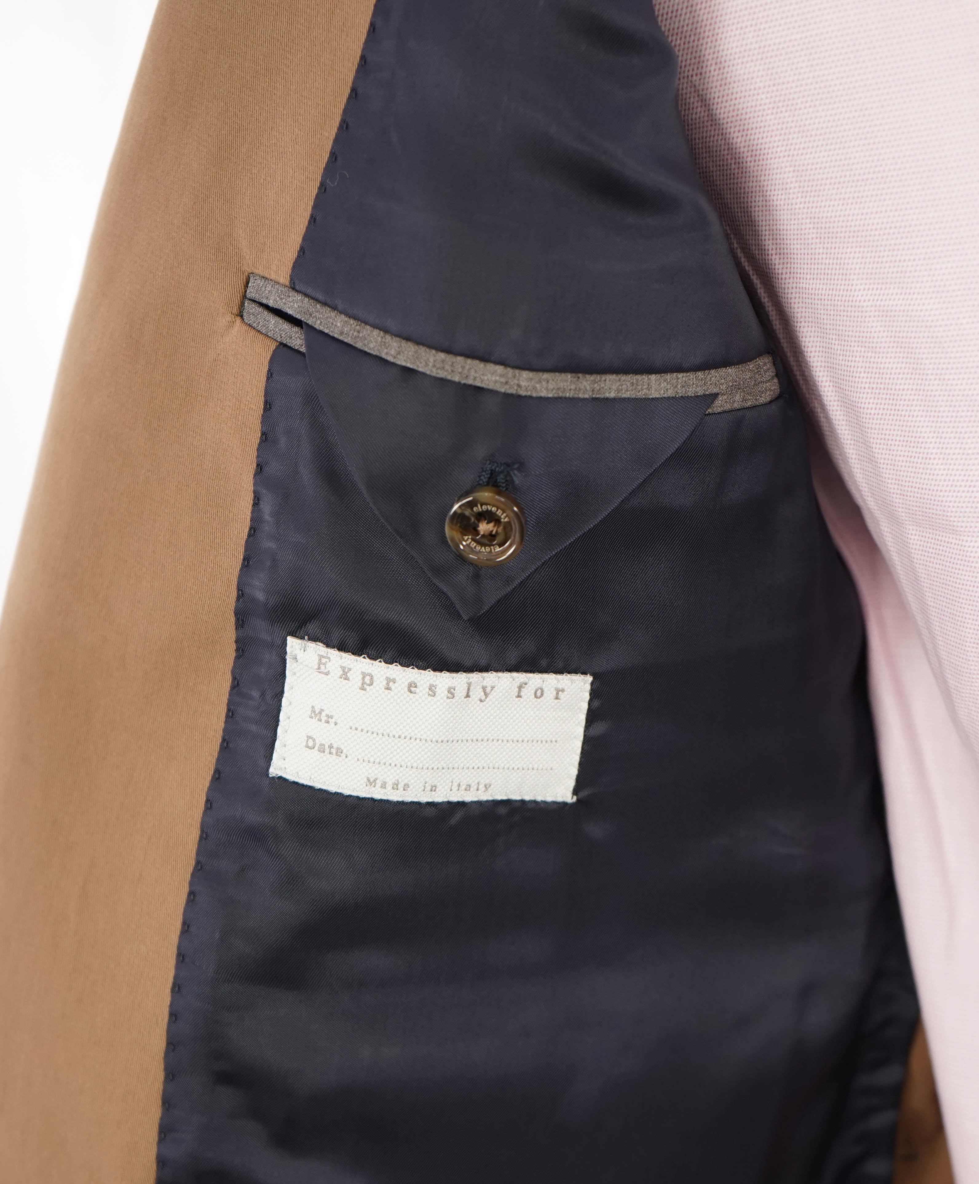 ELEVENTY - By ERMENEGILDO ZEGNA "Cotton / Cashmere" Brown Blazer - 40 (50 EU)