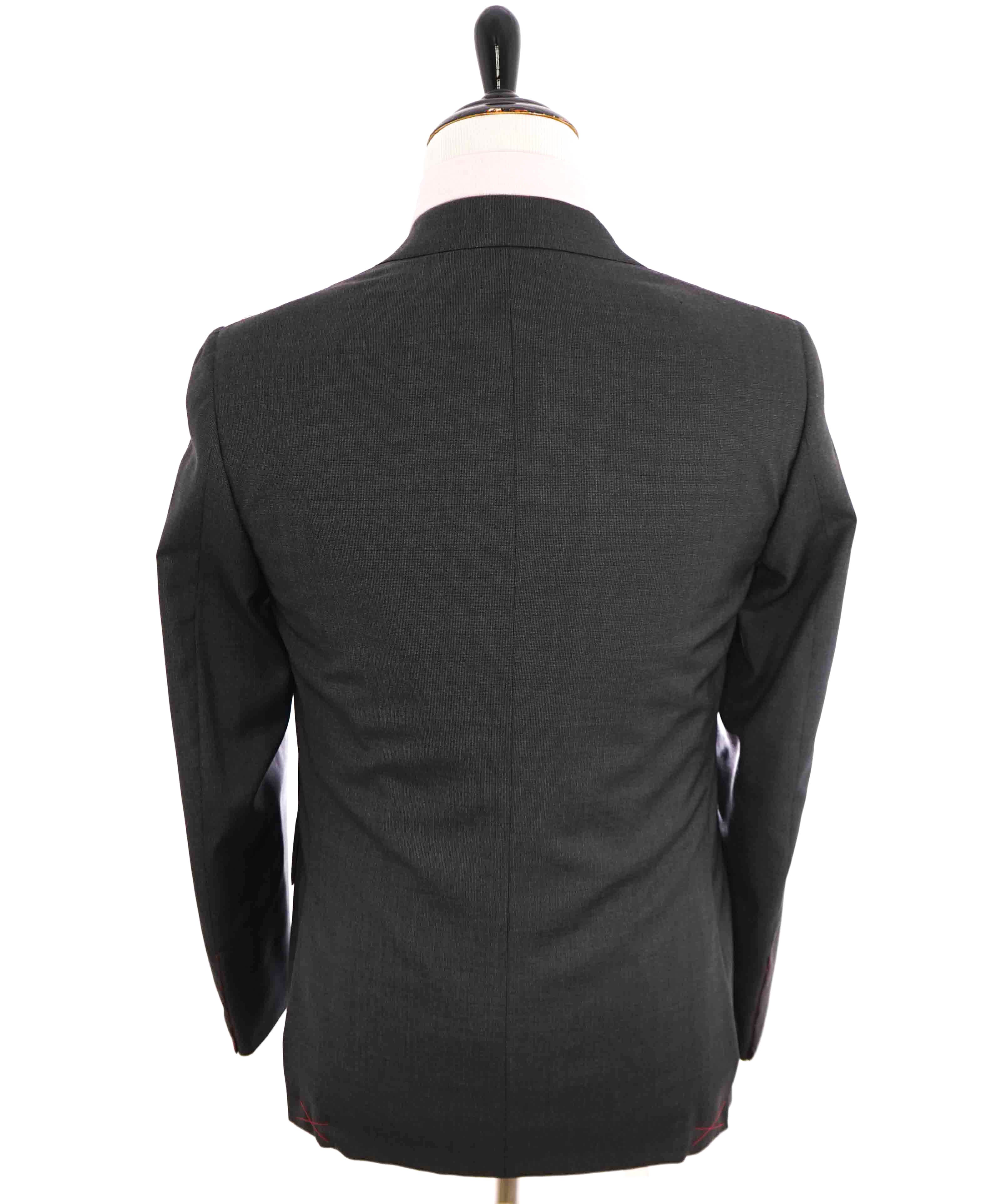 $3,750 ISAIA - Gray Herringbone "130's" *CLOSET STAPLE* Coral Pin Suit - 38S