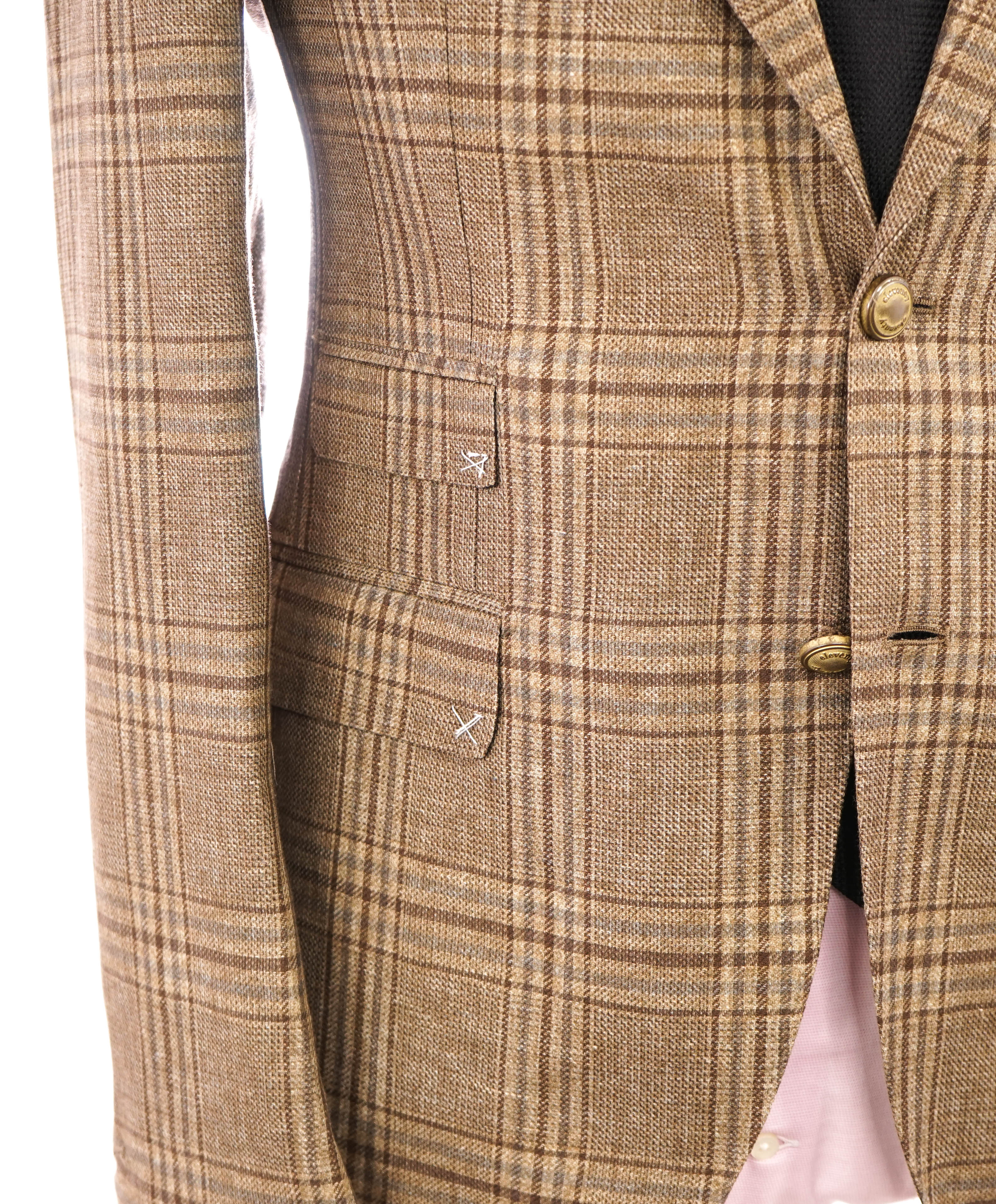 ELEVENTY - By ERMENEGILDO ZEGNA "Wool/Linen/Silk" Brown Blazer - 40 (50 EU)