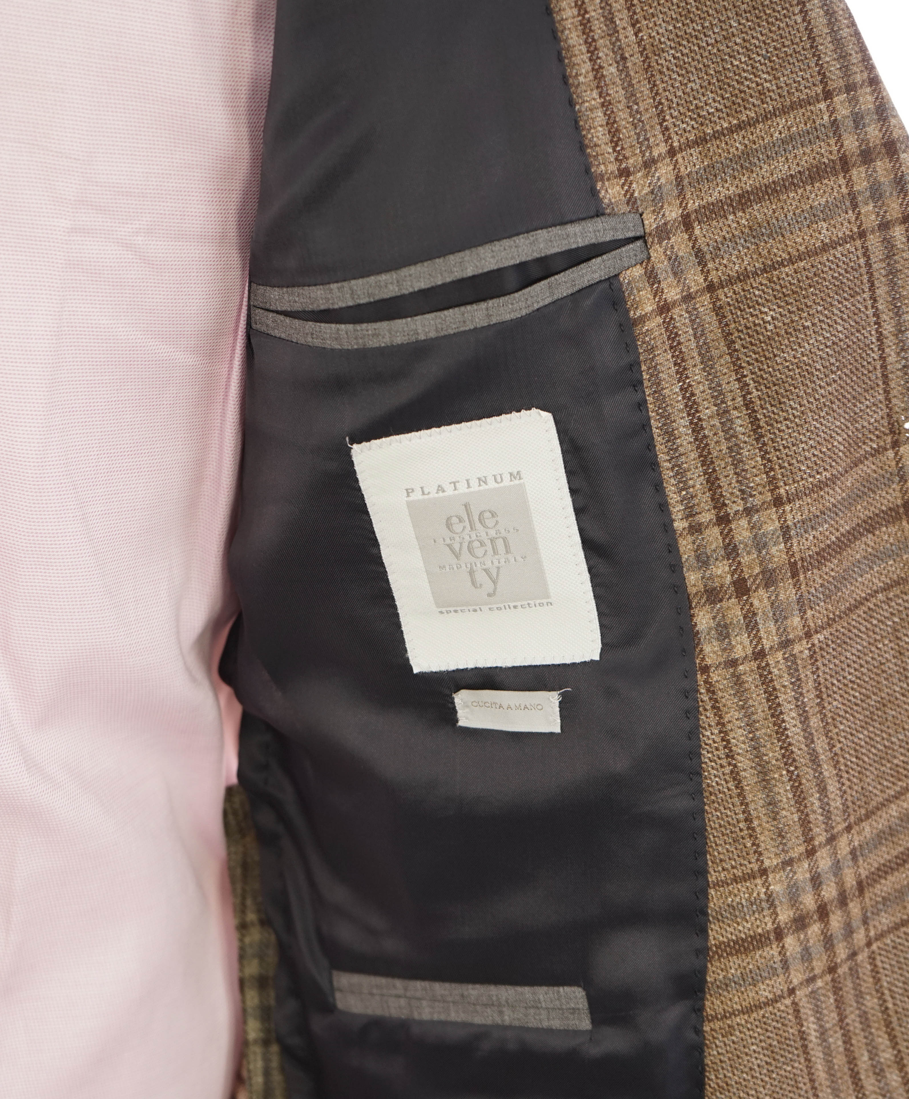 ELEVENTY - By ERMENEGILDO ZEGNA "Wool/Linen/Silk" Brown Blazer - 40 (50 EU)