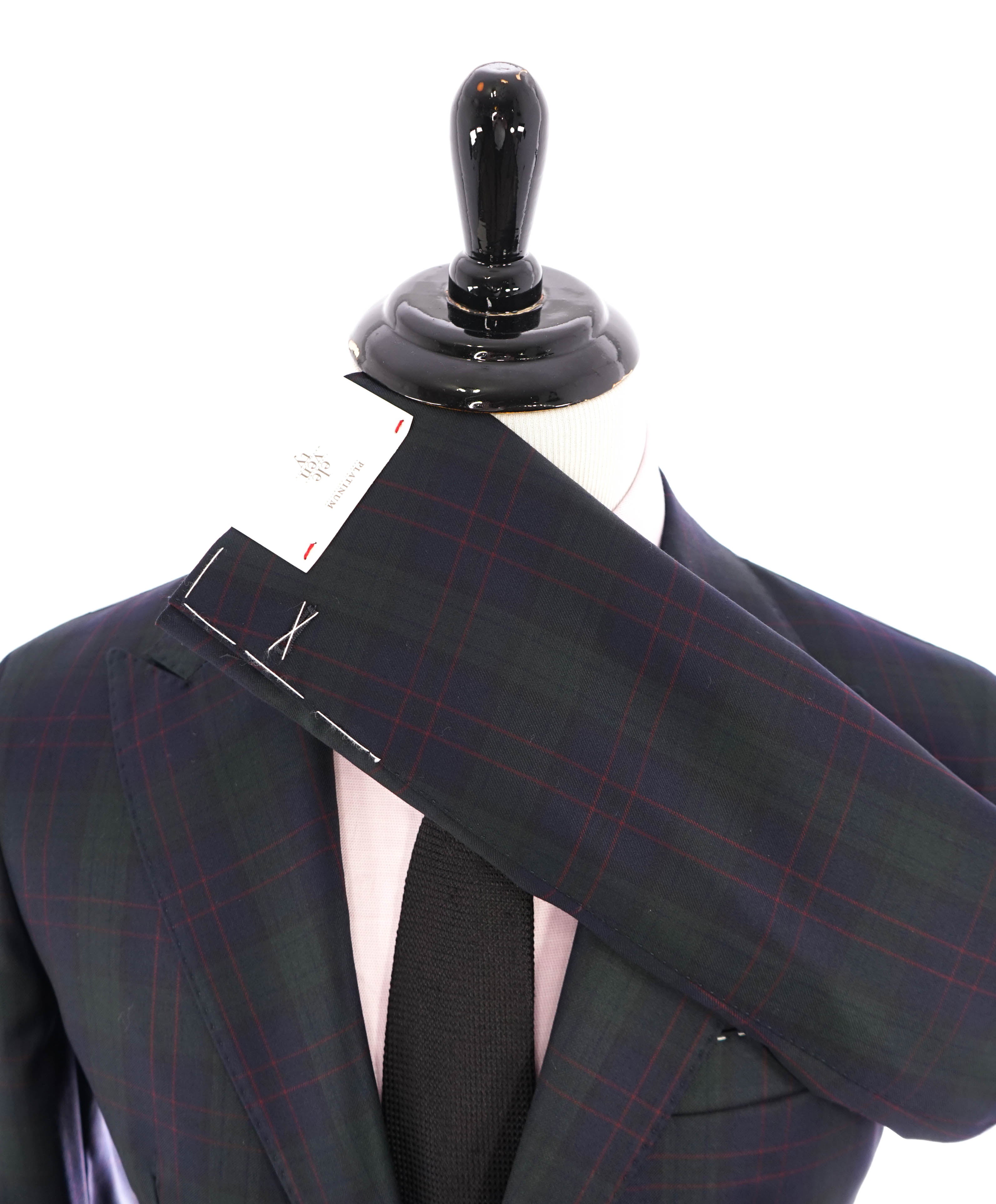 ELEVENTY - By LORO PIANA Wool Tartan Plaid Blue/Green/Red Blazer - 40 (50 EU)