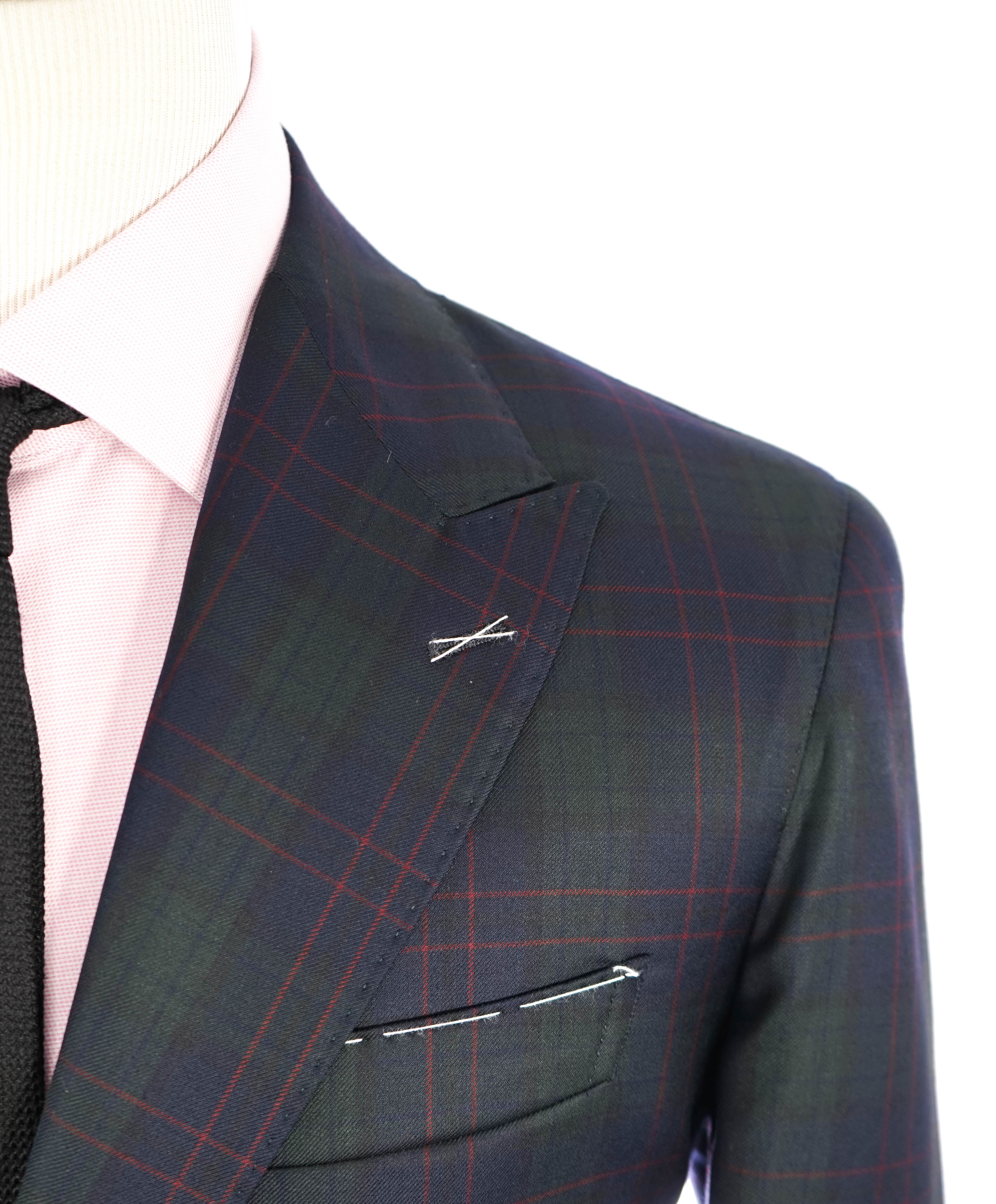 ELEVENTY - By LORO PIANA Wool Tartan Plaid Blue/Green/Red Blazer - 40 (50 EU)