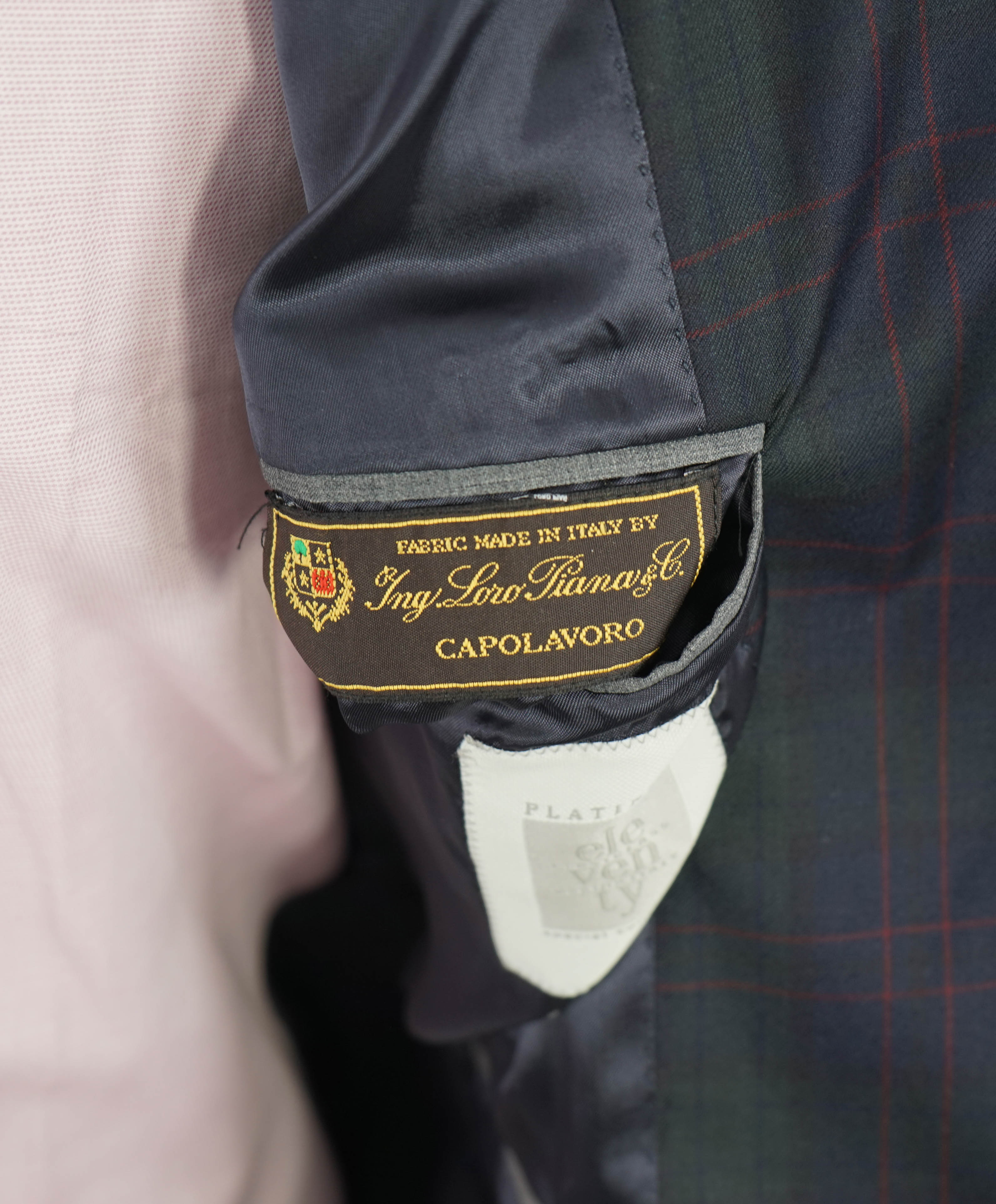 ELEVENTY - By LORO PIANA Wool Tartan Plaid Blue/Green/Red Blazer - 40 (50 EU)