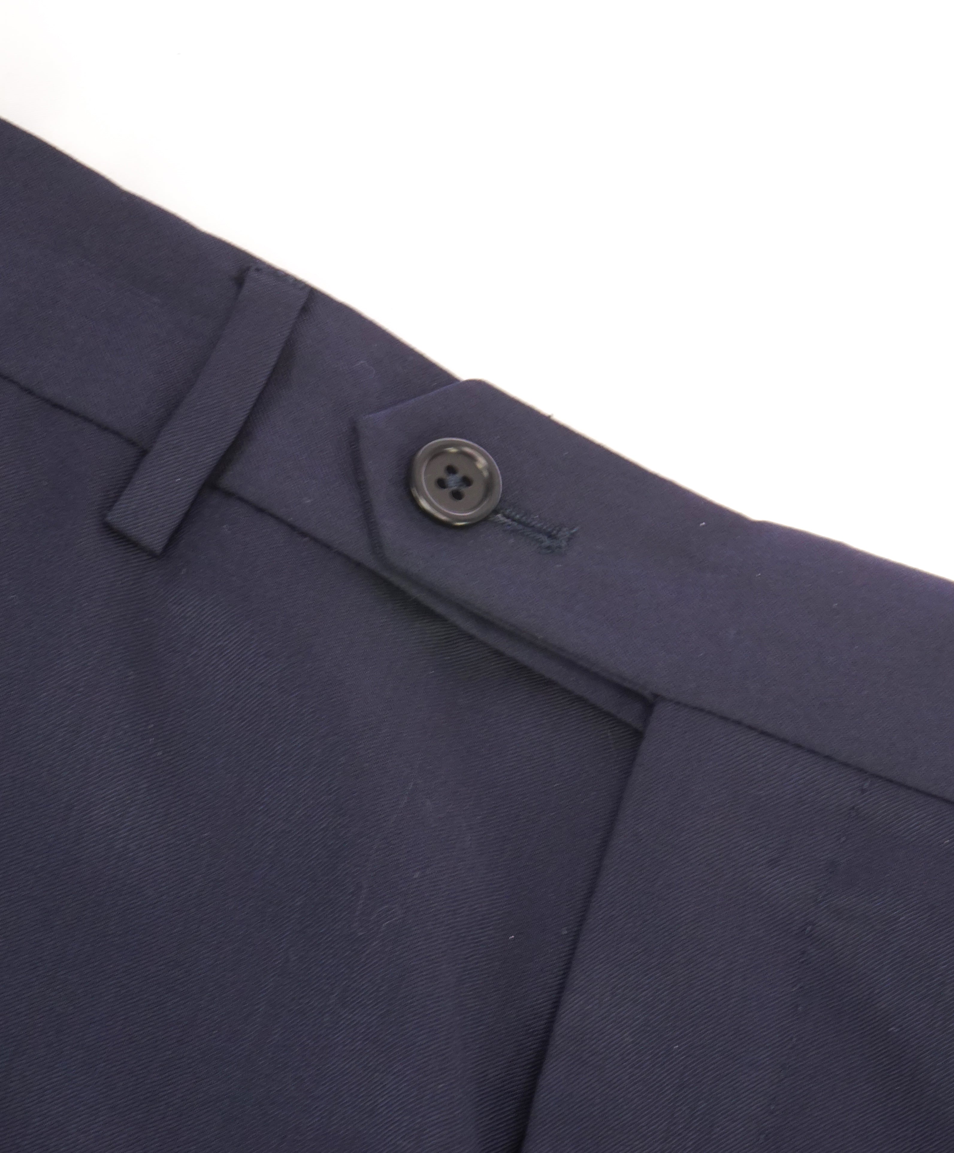 SAKS FIFTH AVE - Navy Wool & Silk MADE IN ITALY Blue Flat Front Dress Pants - 30W