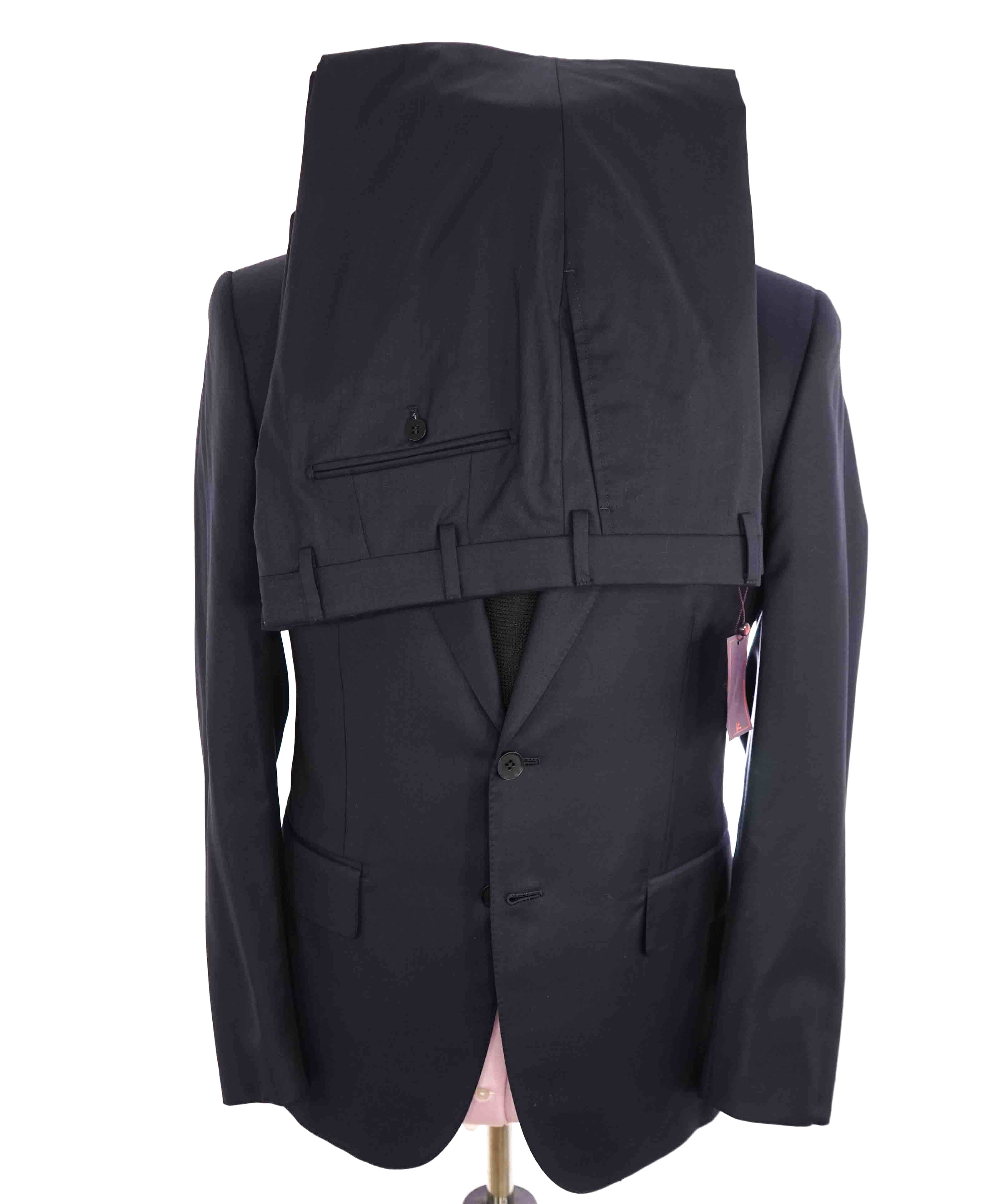 $3,750 ISAIA - Navy Blue "AQUASPIDER" *CLOSET STAPLE* Coral Pin Suit - 40S