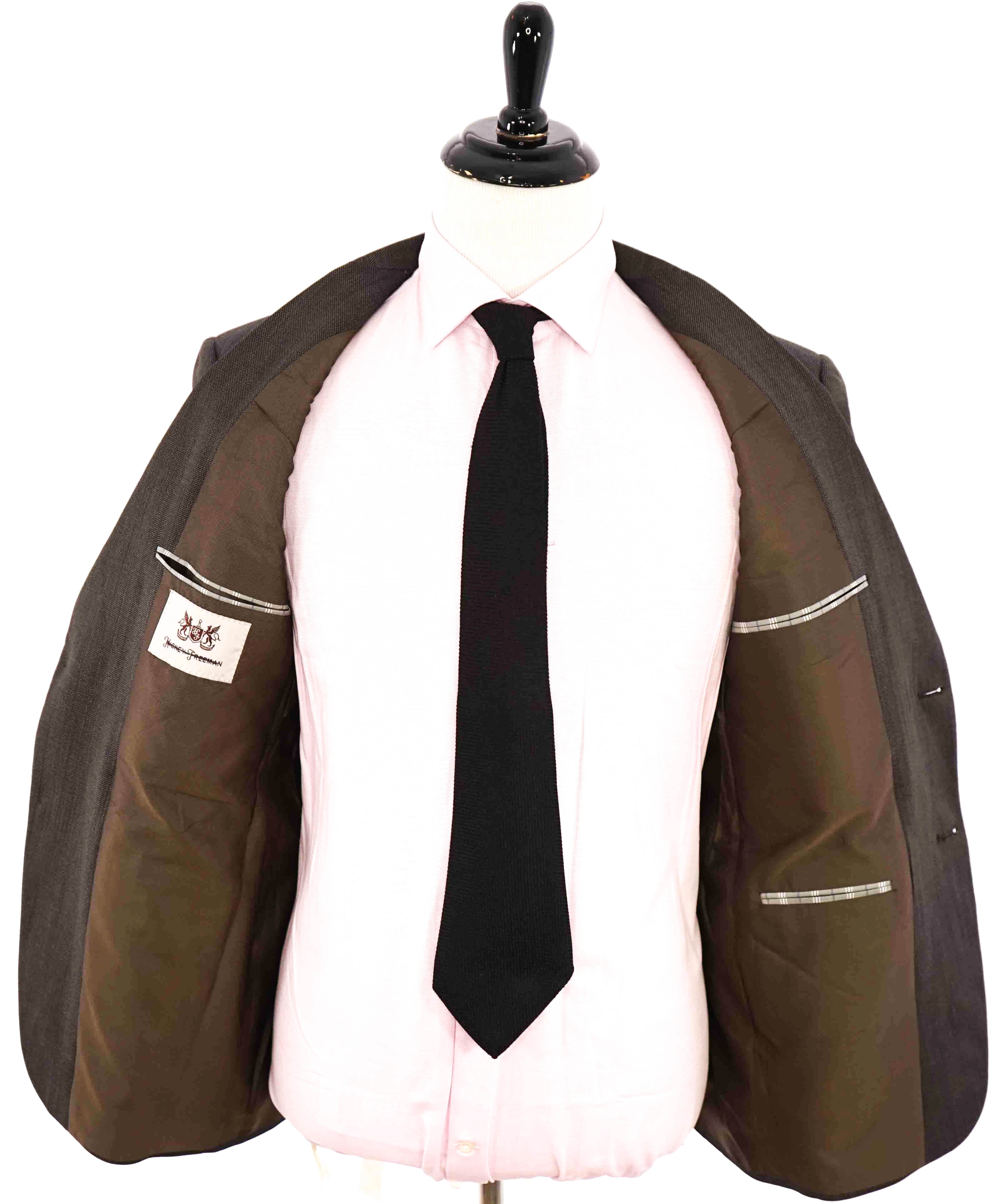 $1,495 HICKEY FREEMAN - Brown Wool Blazer *CLOSET STAPLE* "Milburn ii" - 40S