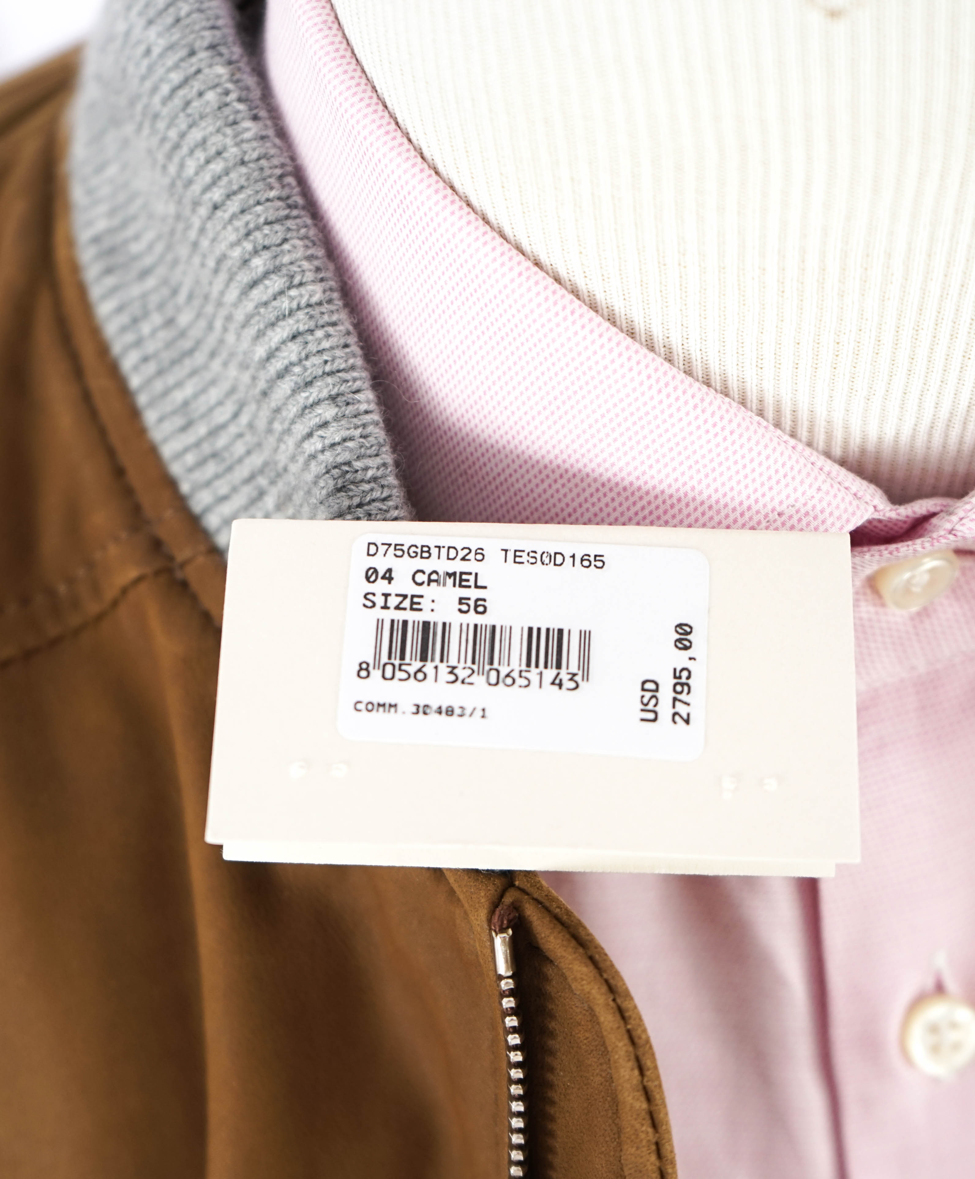 $3,350 ELEVENTY - LEATHER INSULATED Aviator/Bomber Jacket (Brunello Cucinelli)- 46US